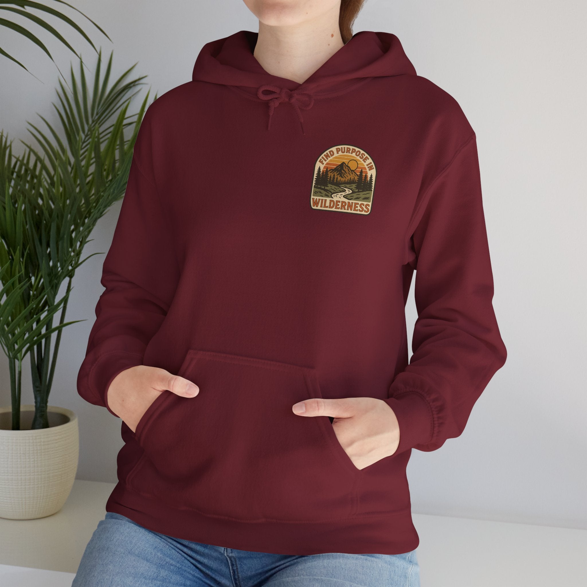 Find purpose in wilderness| Iron Faith Co. | Comfortable Heavy Blend Sweatshirt