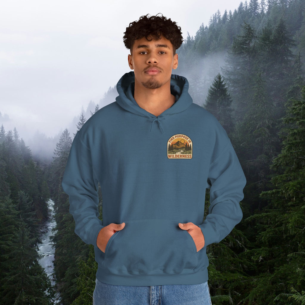 Find purpose in wilderness| Iron Faith Co. | Comfortable Heavy Blend Sweatshirt