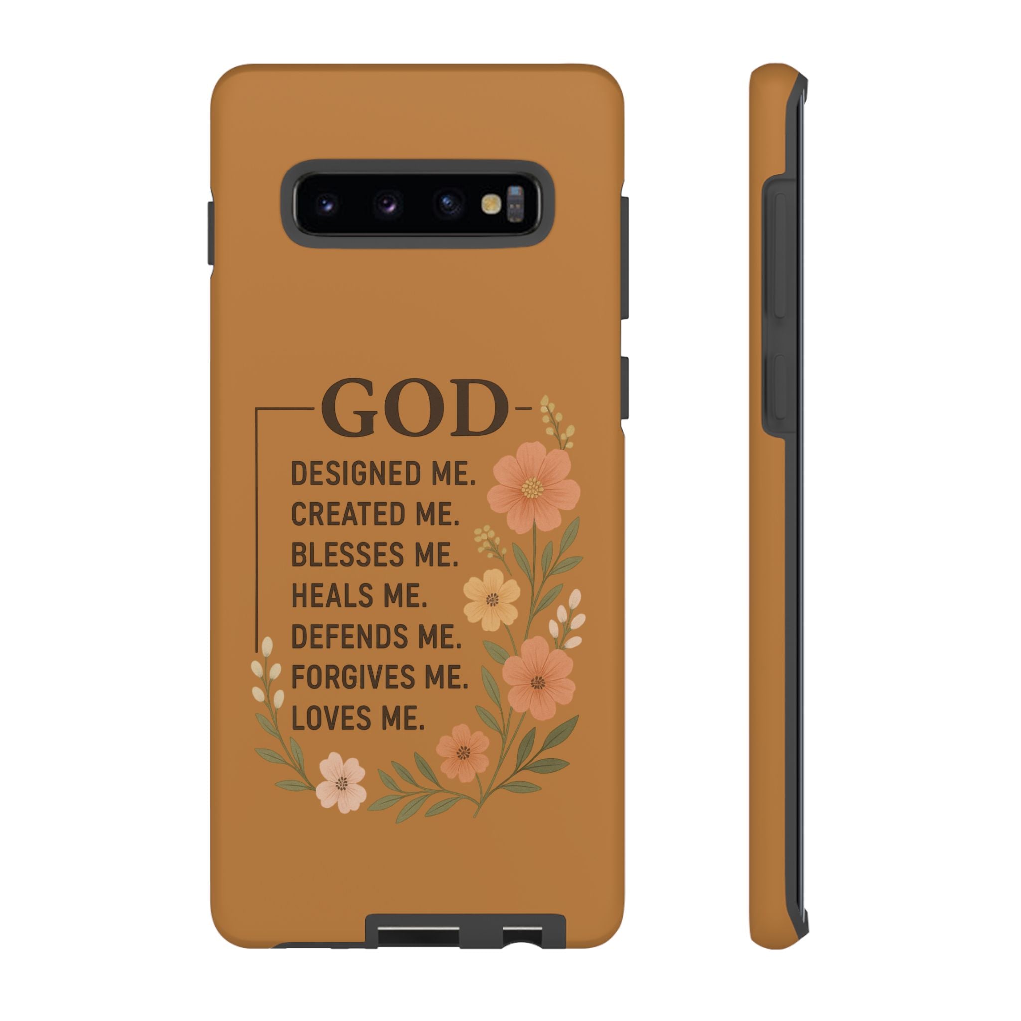 "GOD Designed Me" Floral iPhone Case