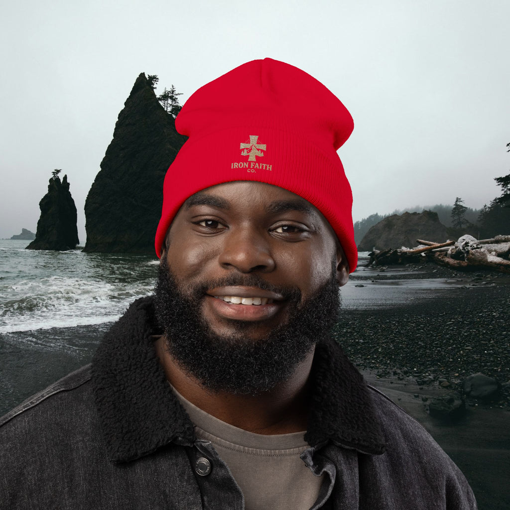 Iron Faith Co. | Knit Beanie (Embroidery)