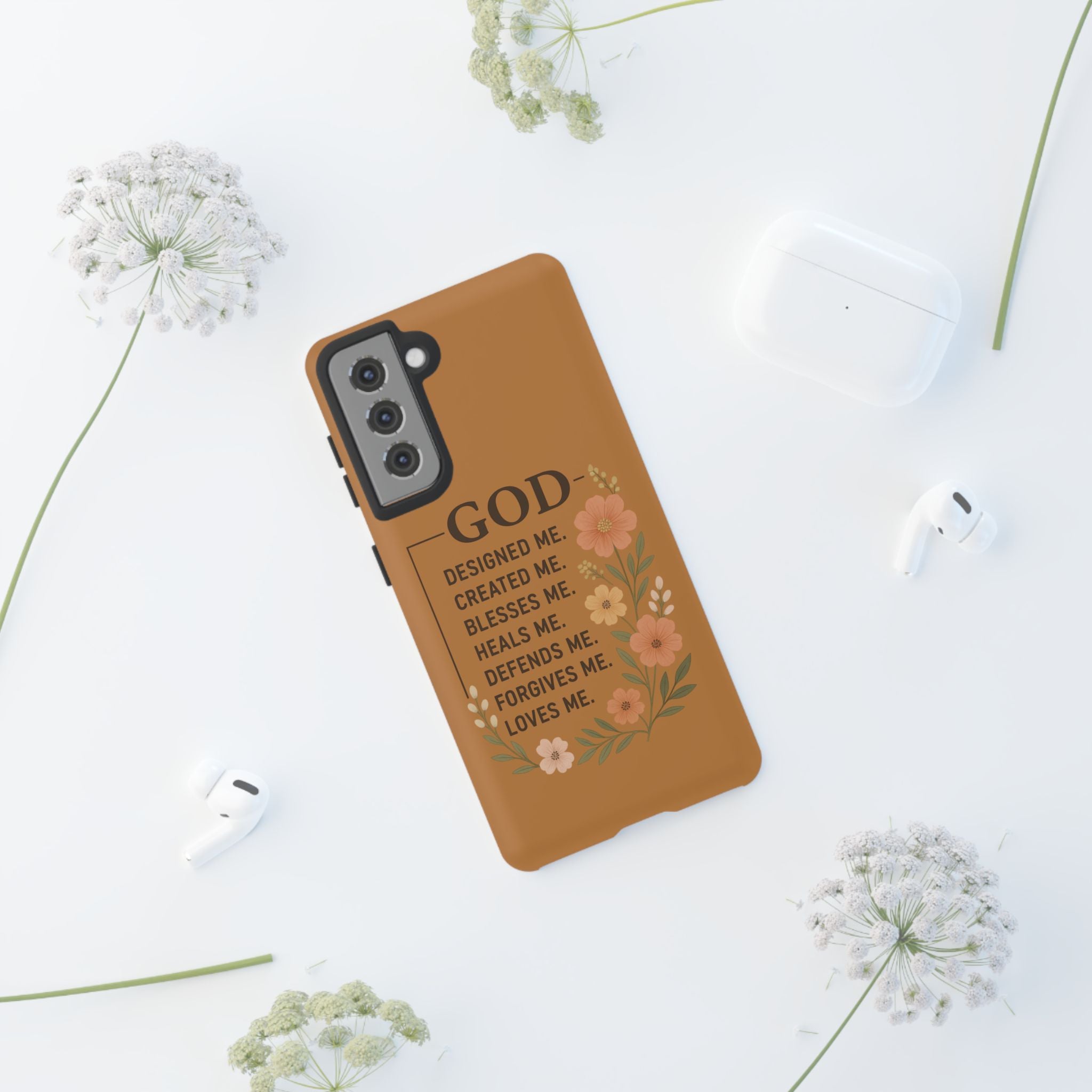 "GOD Designed Me" Floral iPhone Case