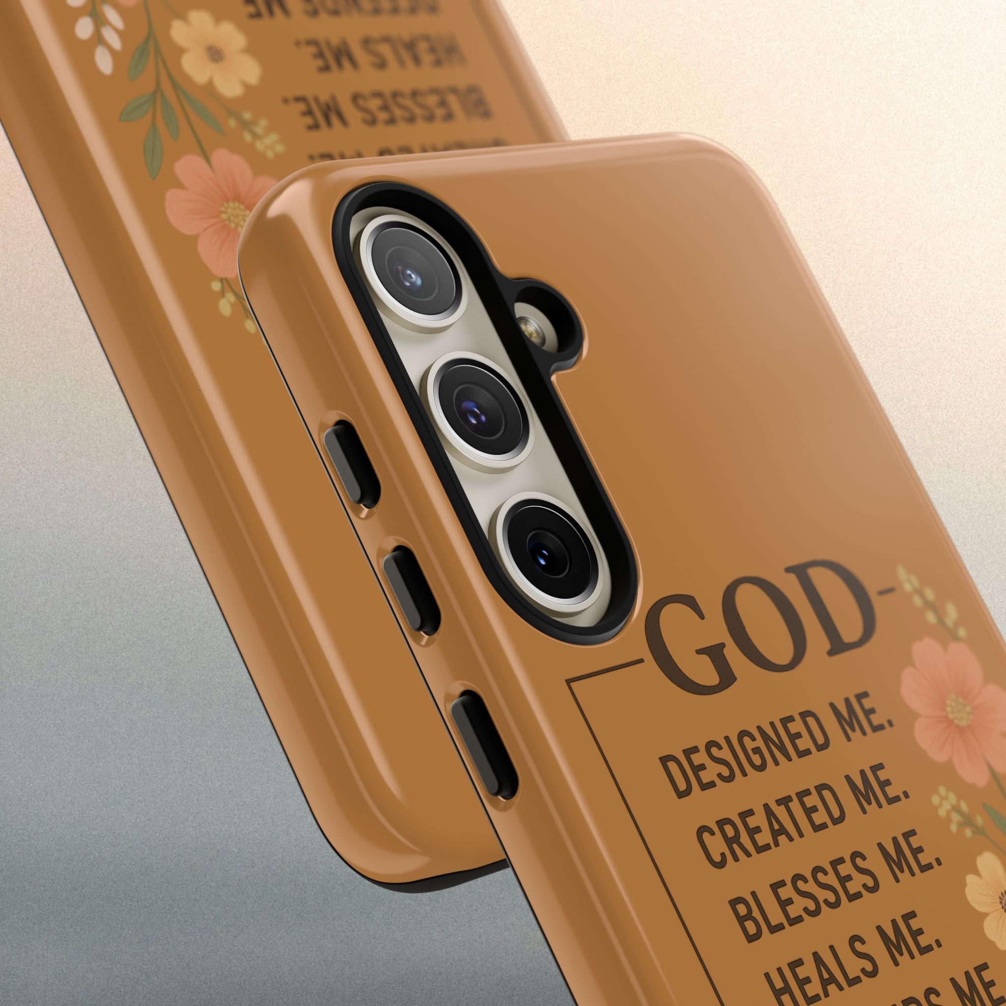 "GOD Designed Me" Floral iPhone Case