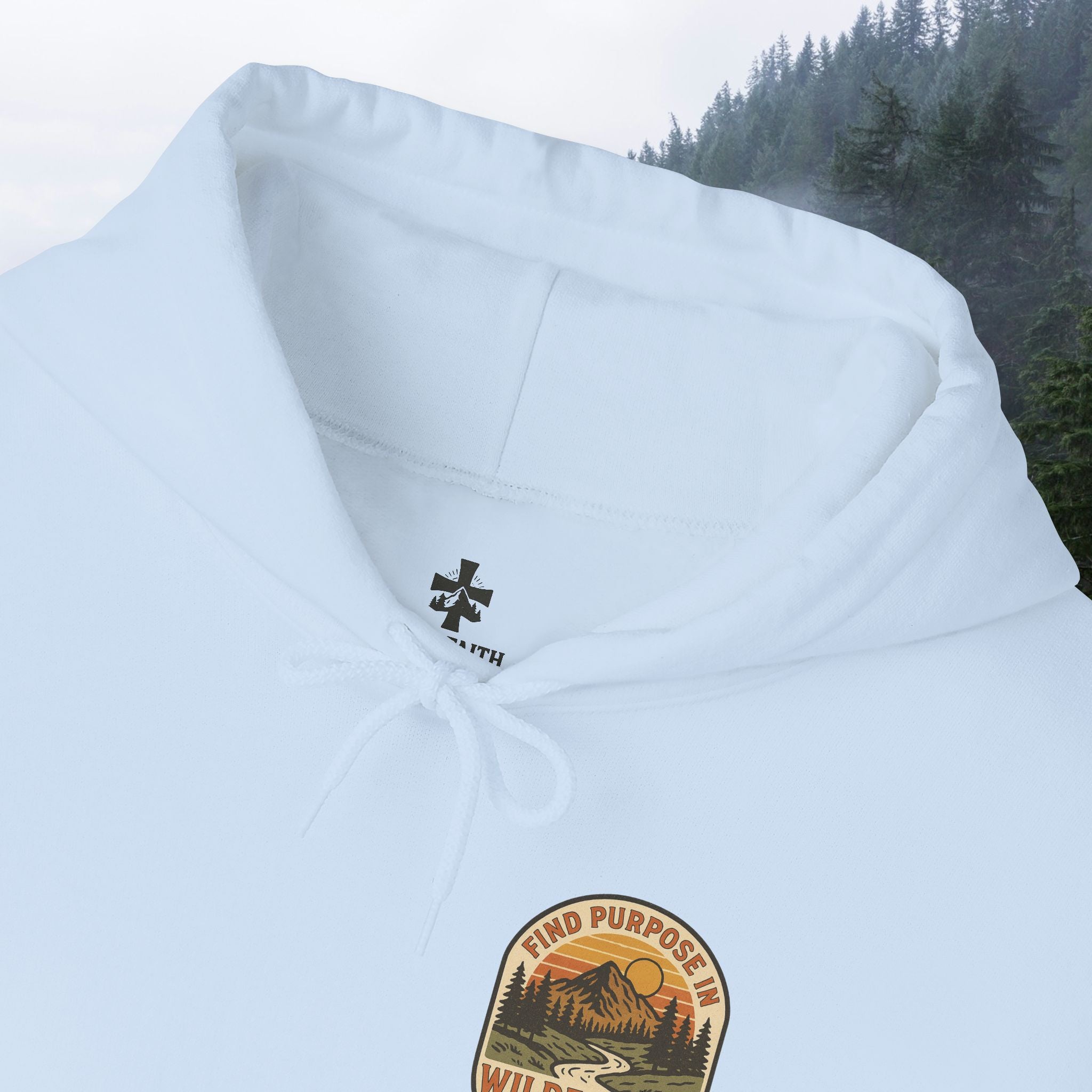Find purpose in wilderness| Iron Faith Co. | Comfortable Heavy Blend Sweatshirt