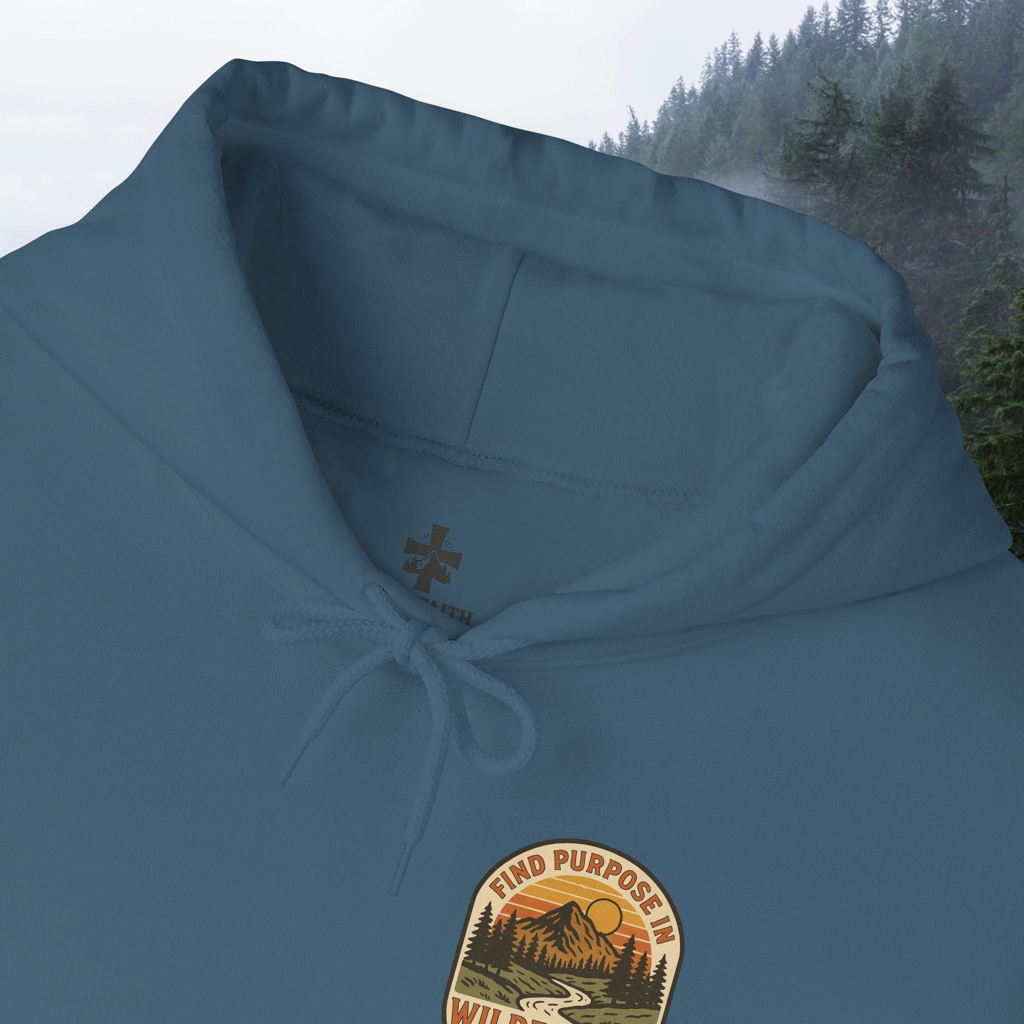 Find purpose in wilderness| Iron Faith Co. | Comfortable Heavy Blend Sweatshirt