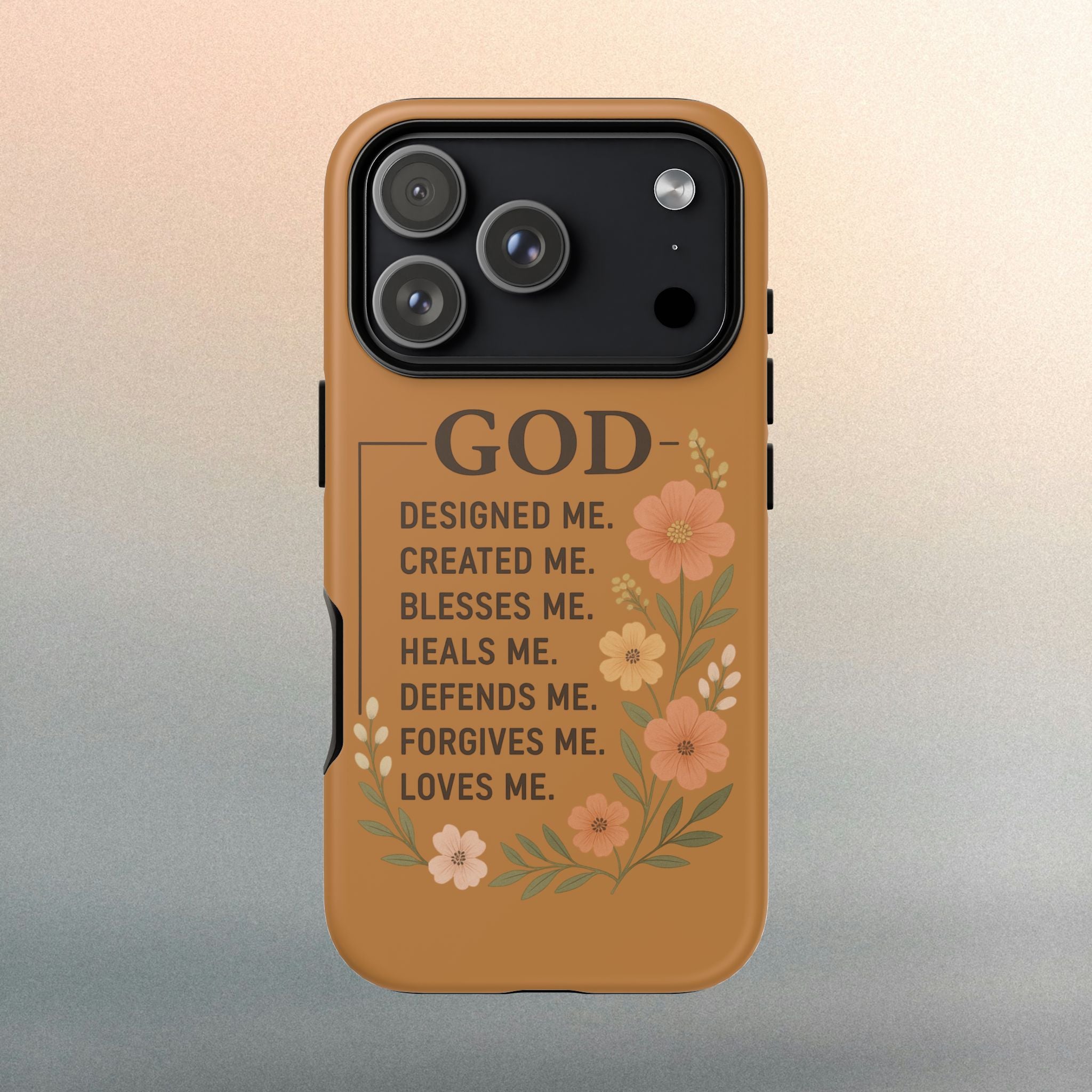 "GOD Designed Me" Floral iPhone Case