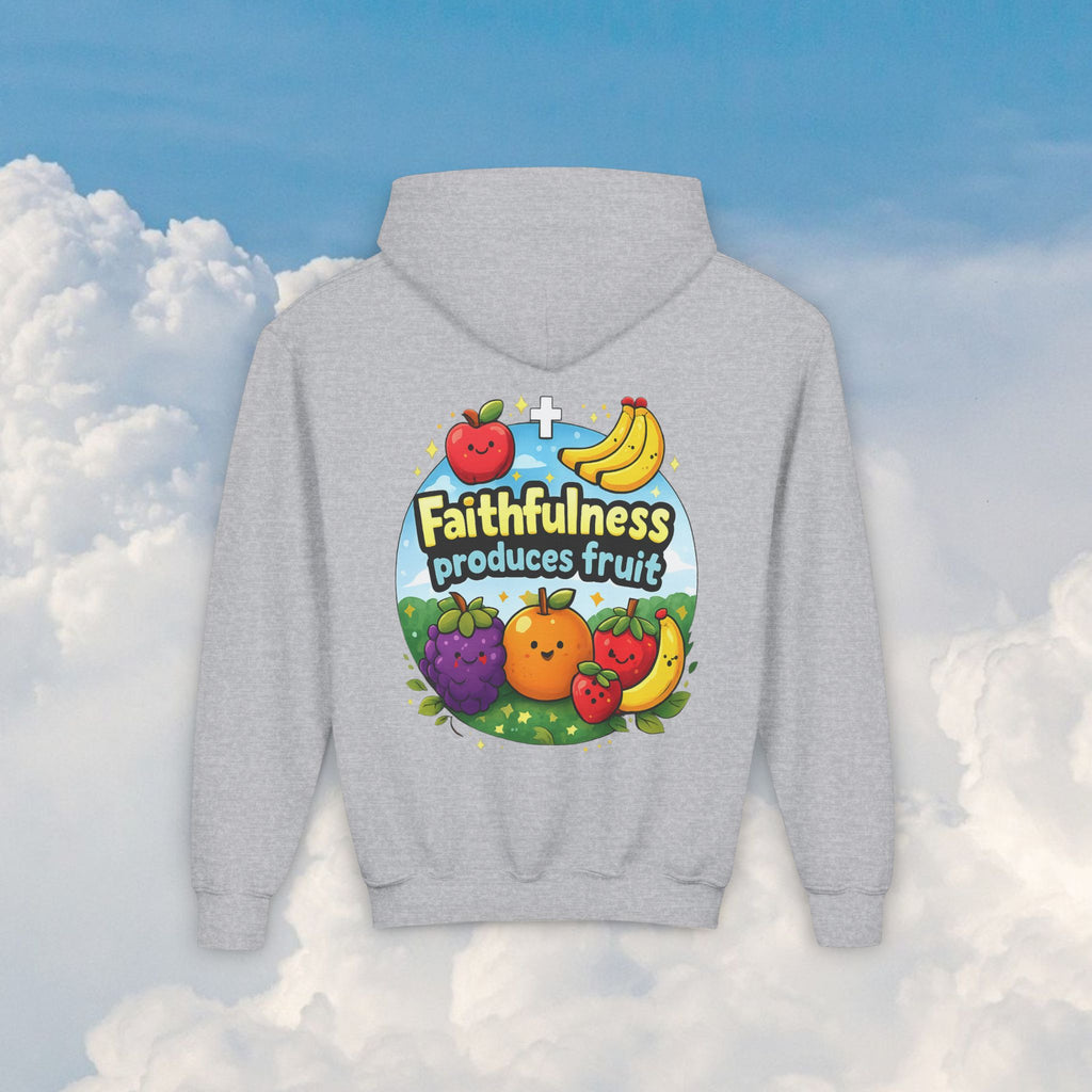 Youth Hoodie — "Faithfulness Produces Fruit"