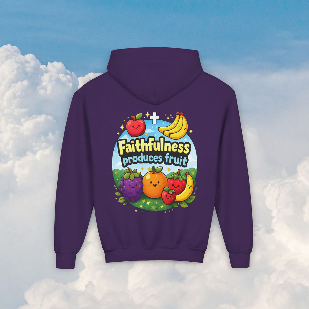 Youth Hoodie — "Faithfulness Produces Fruit"