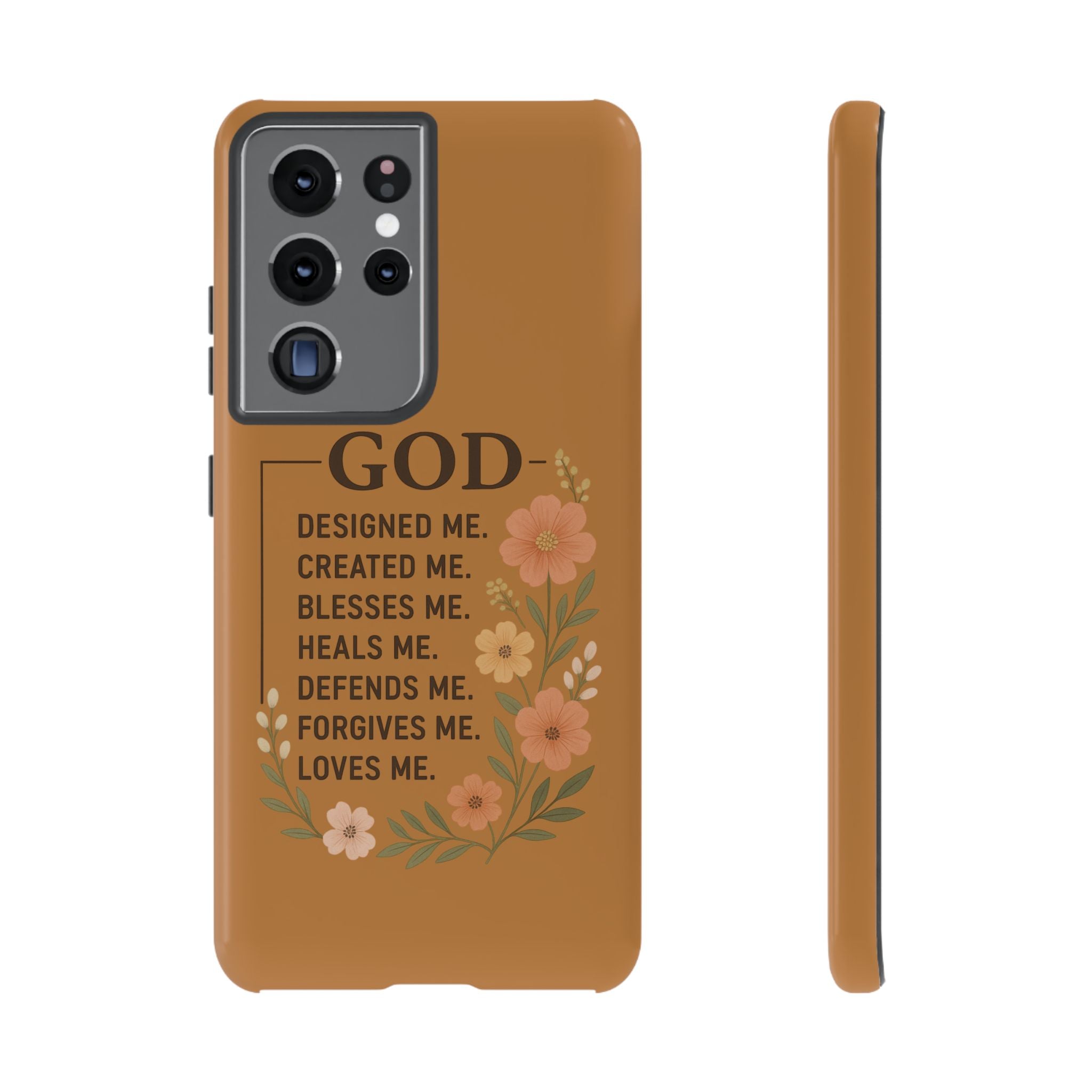 "GOD Designed Me" Floral iPhone Case