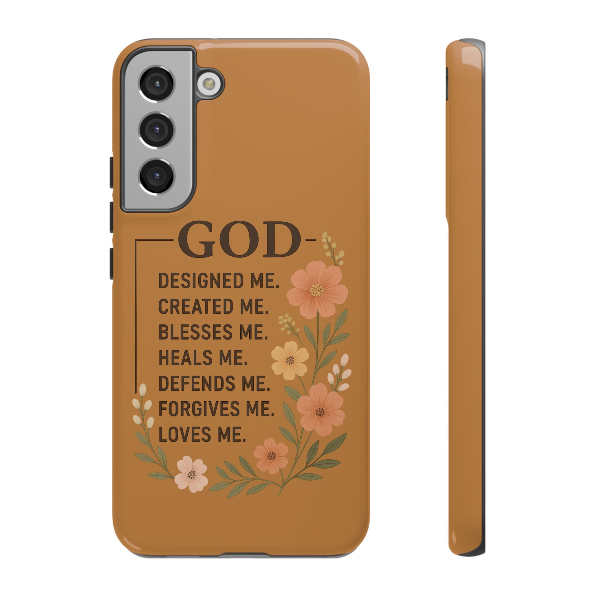 "GOD Designed Me" Floral iPhone Case