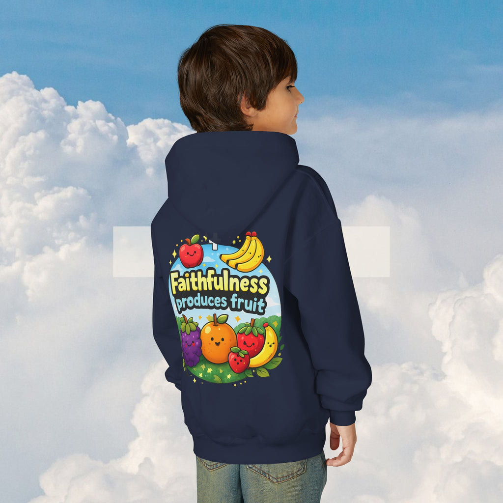 Youth Hoodie — "Faithfulness Produces Fruit"