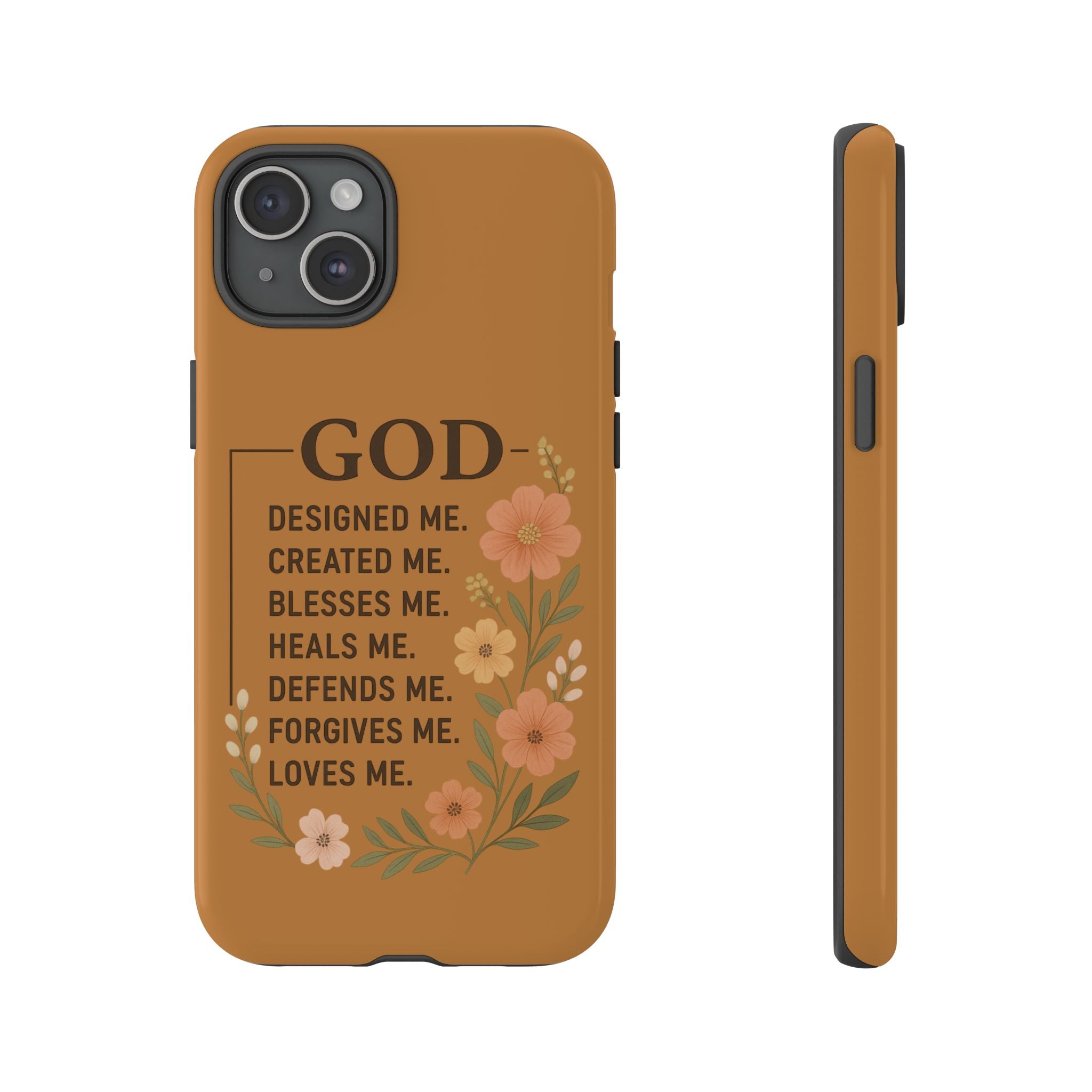 "GOD Designed Me" Floral iPhone Case