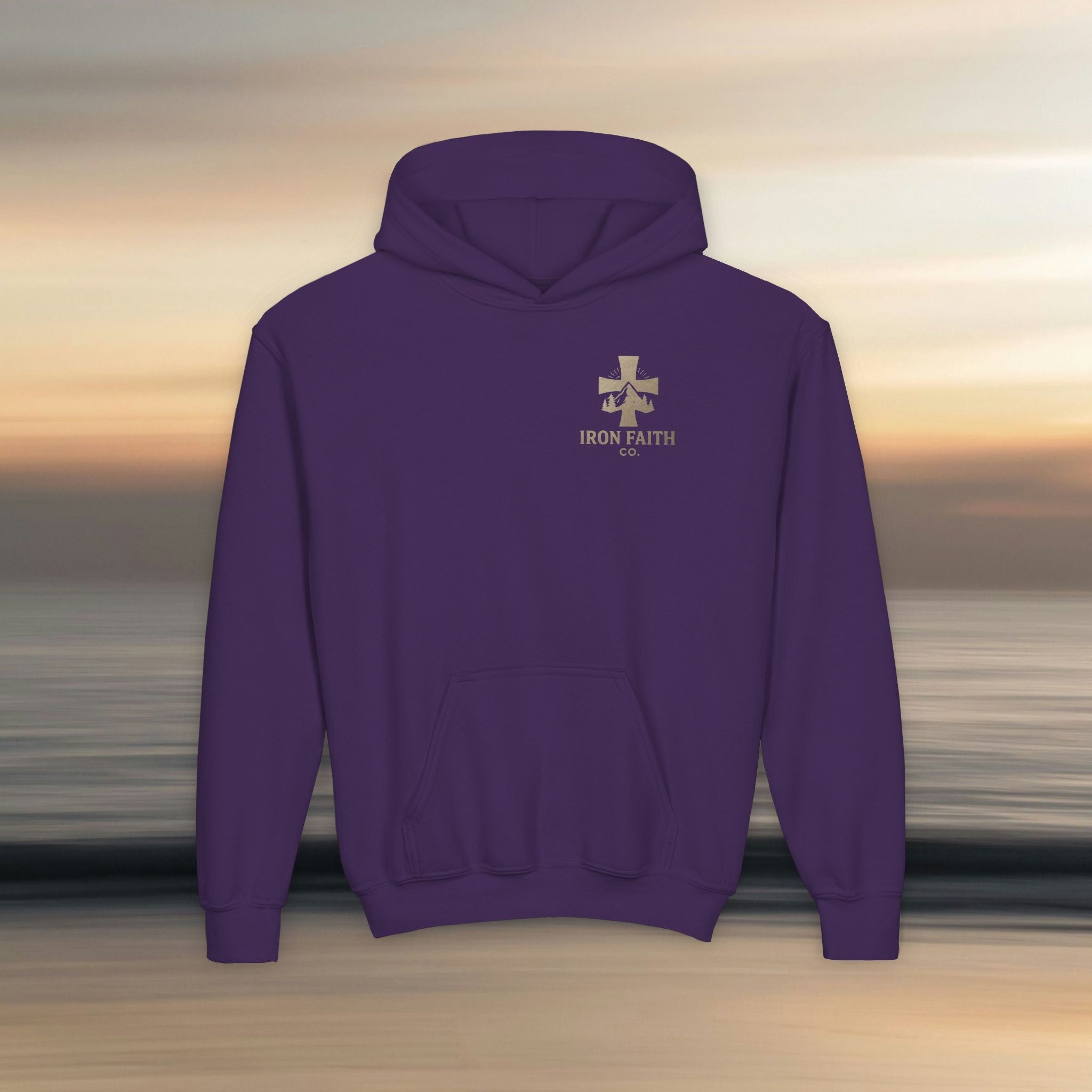 Iron Faith Co. | Gods creation | Girls Youth Heavy Blend Hooded Sweatshirt