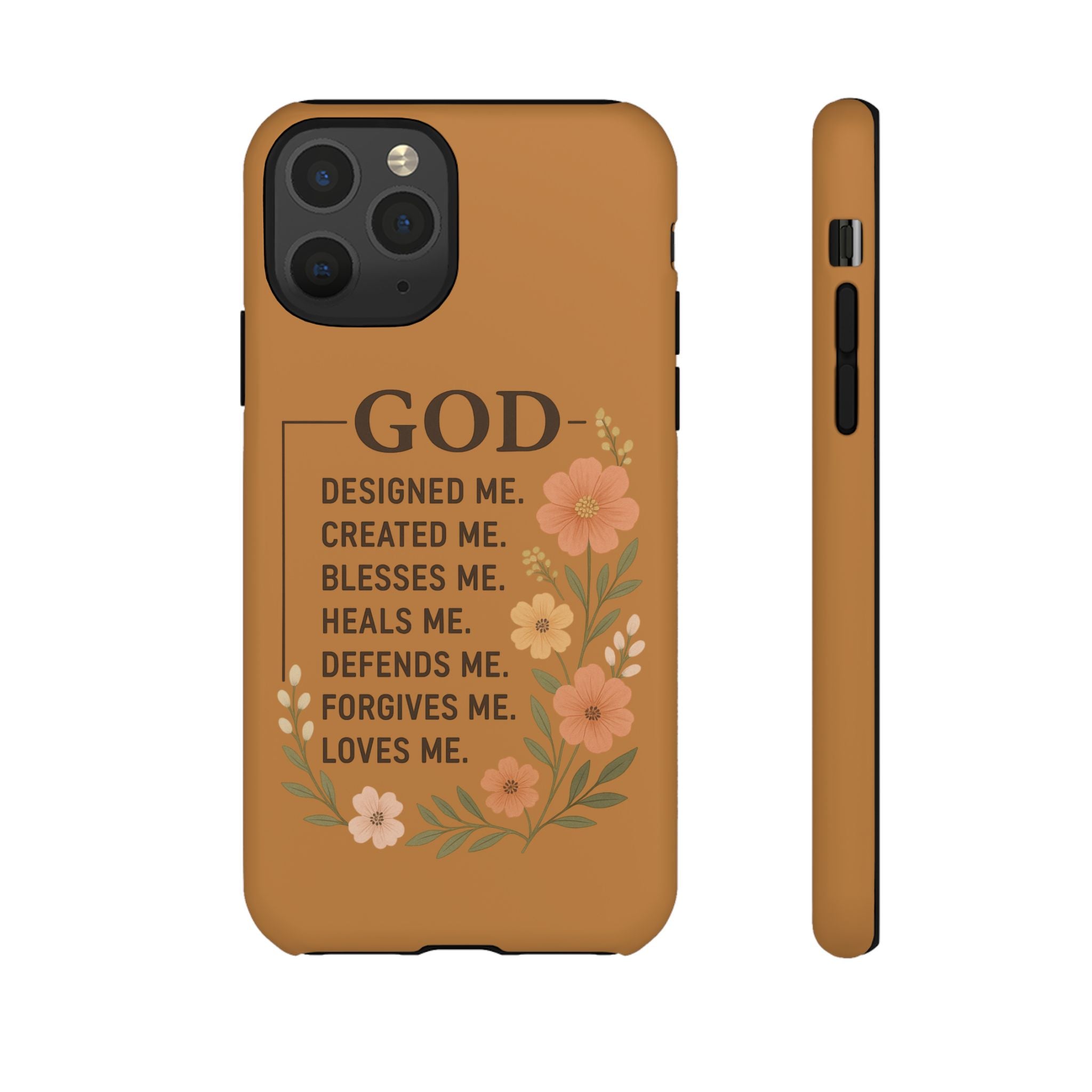 "GOD Designed Me" Floral iPhone Case
