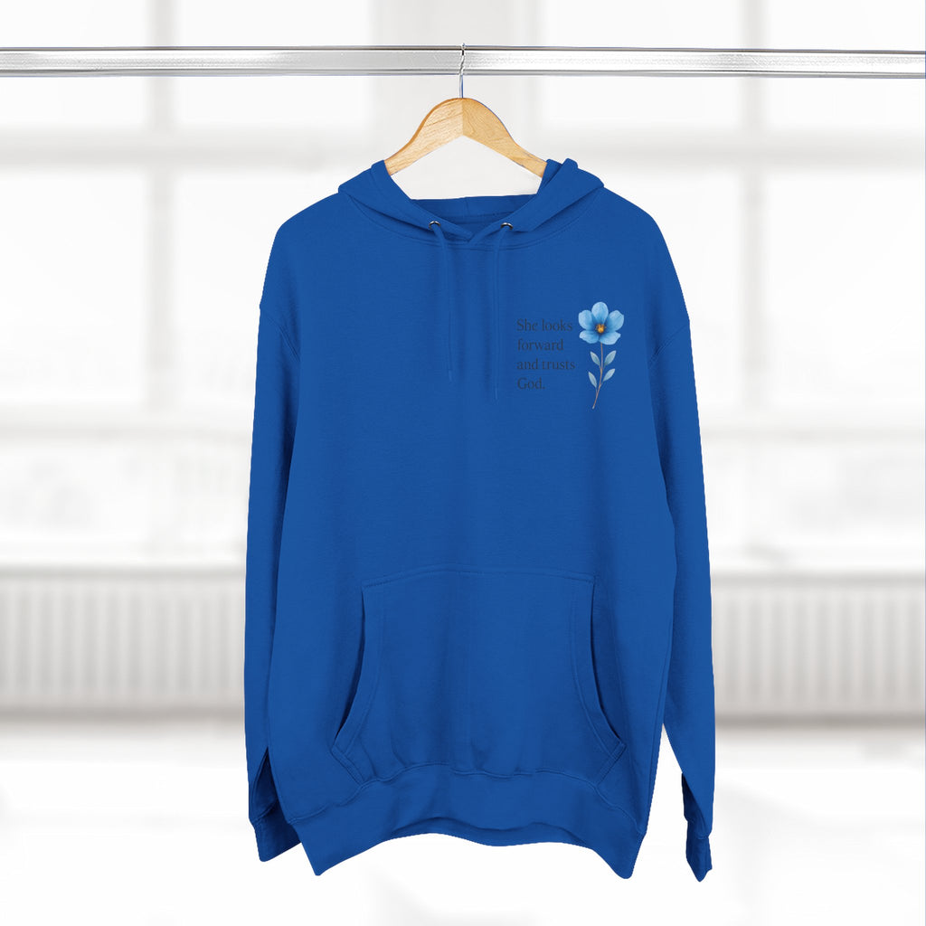 "She Looks Back and Thanks God" Comfort Pullover - IronFaithCo.