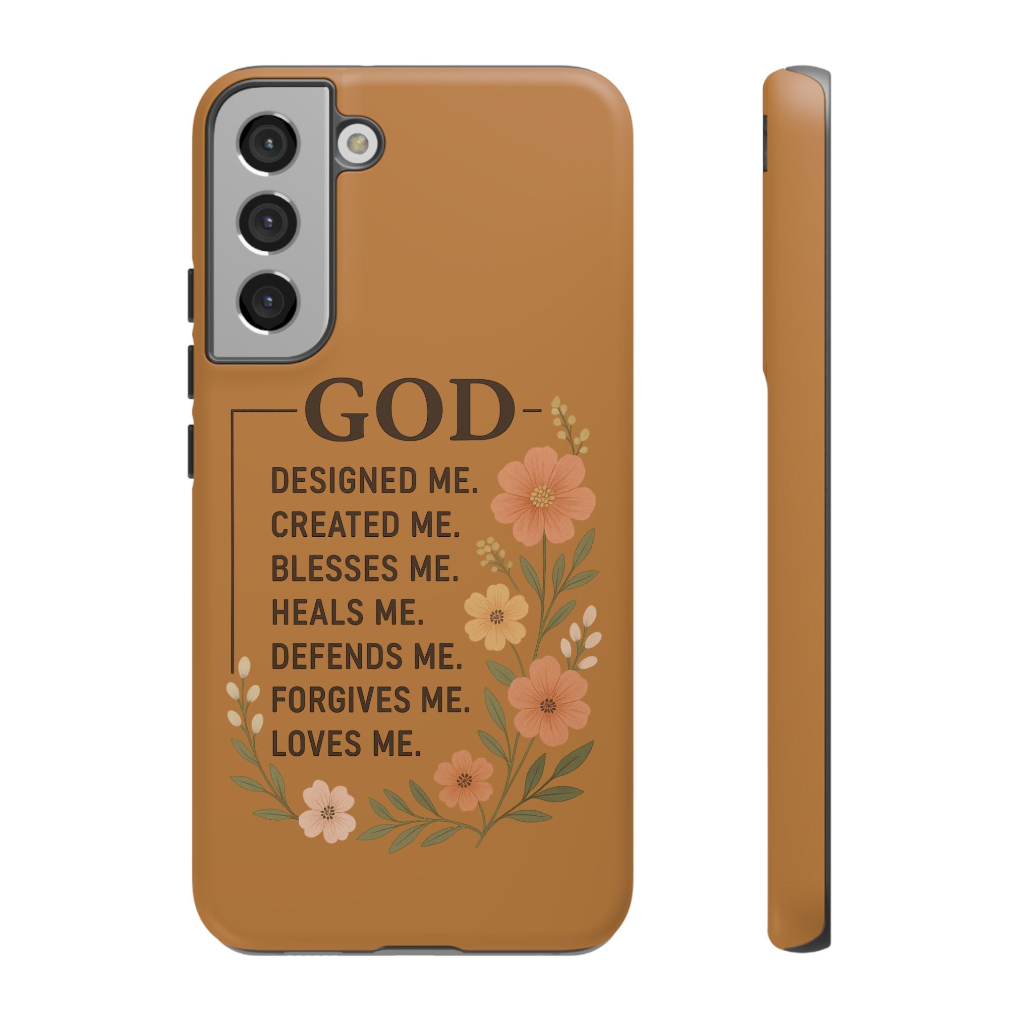 "GOD Designed Me" Floral iPhone Case