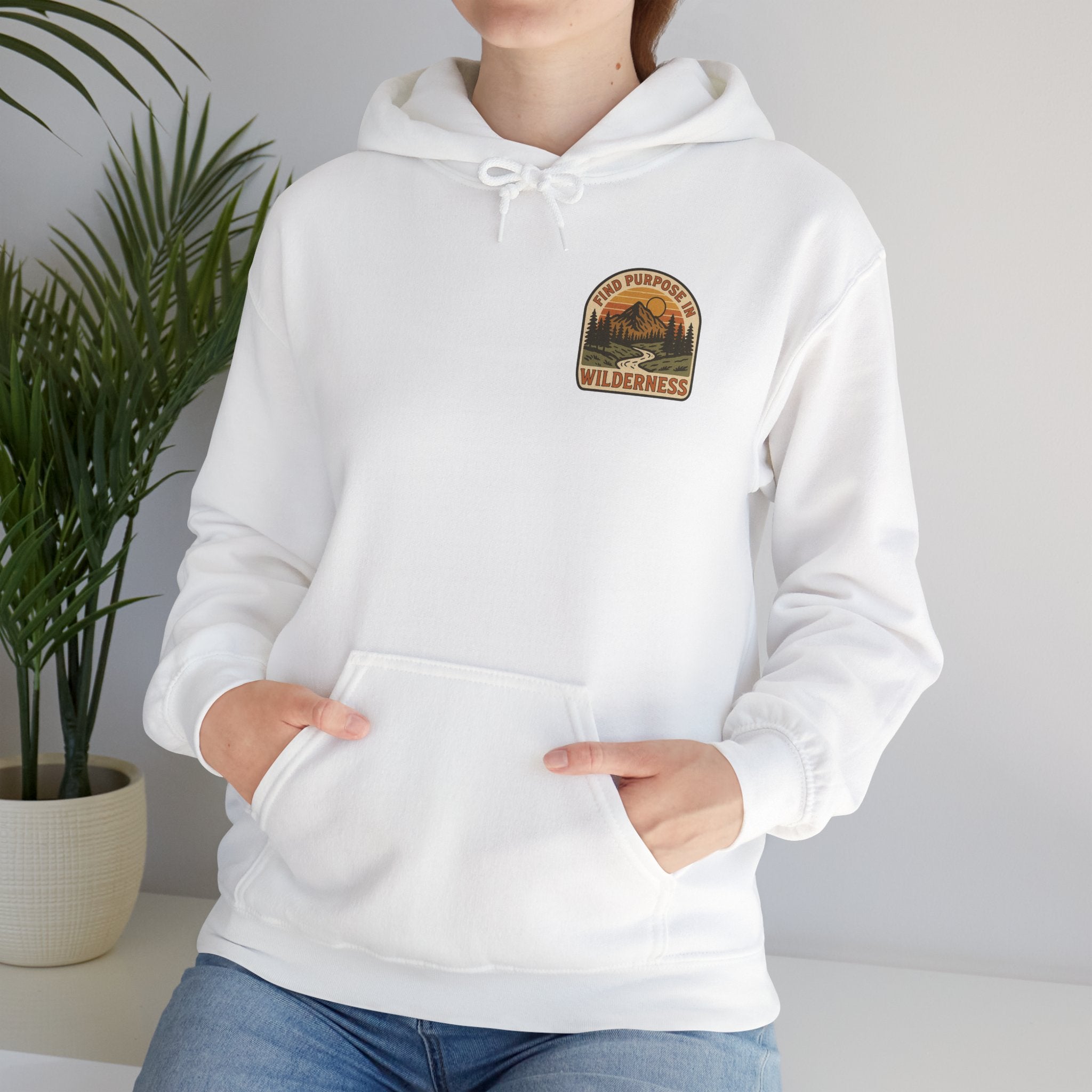 Find purpose in wilderness| Iron Faith Co. | Comfortable Heavy Blend Sweatshirt