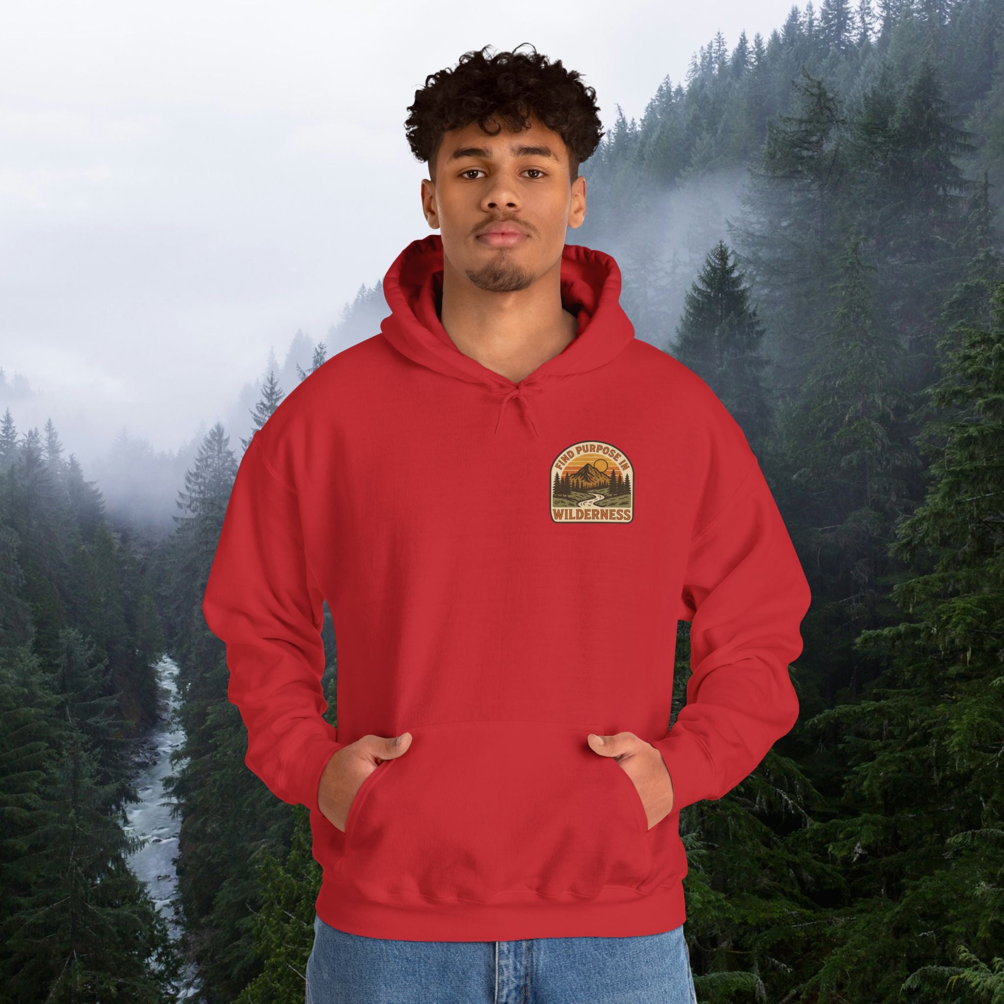 Find purpose in wilderness| Iron Faith Co. | Comfortable Heavy Blend Sweatshirt