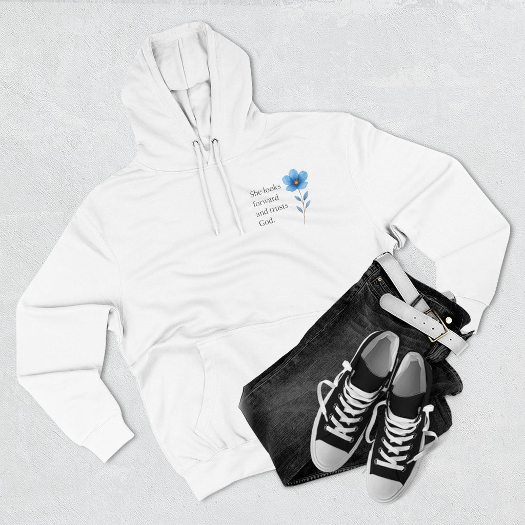 "She Looks Back and Thanks God" Comfort Pullover - IronFaithCo.