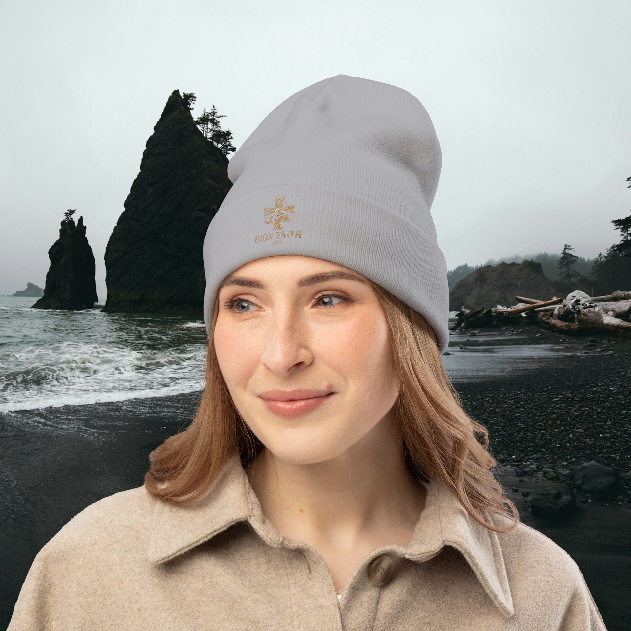 Iron Faith Co. | Knit Beanie (Embroidery)
