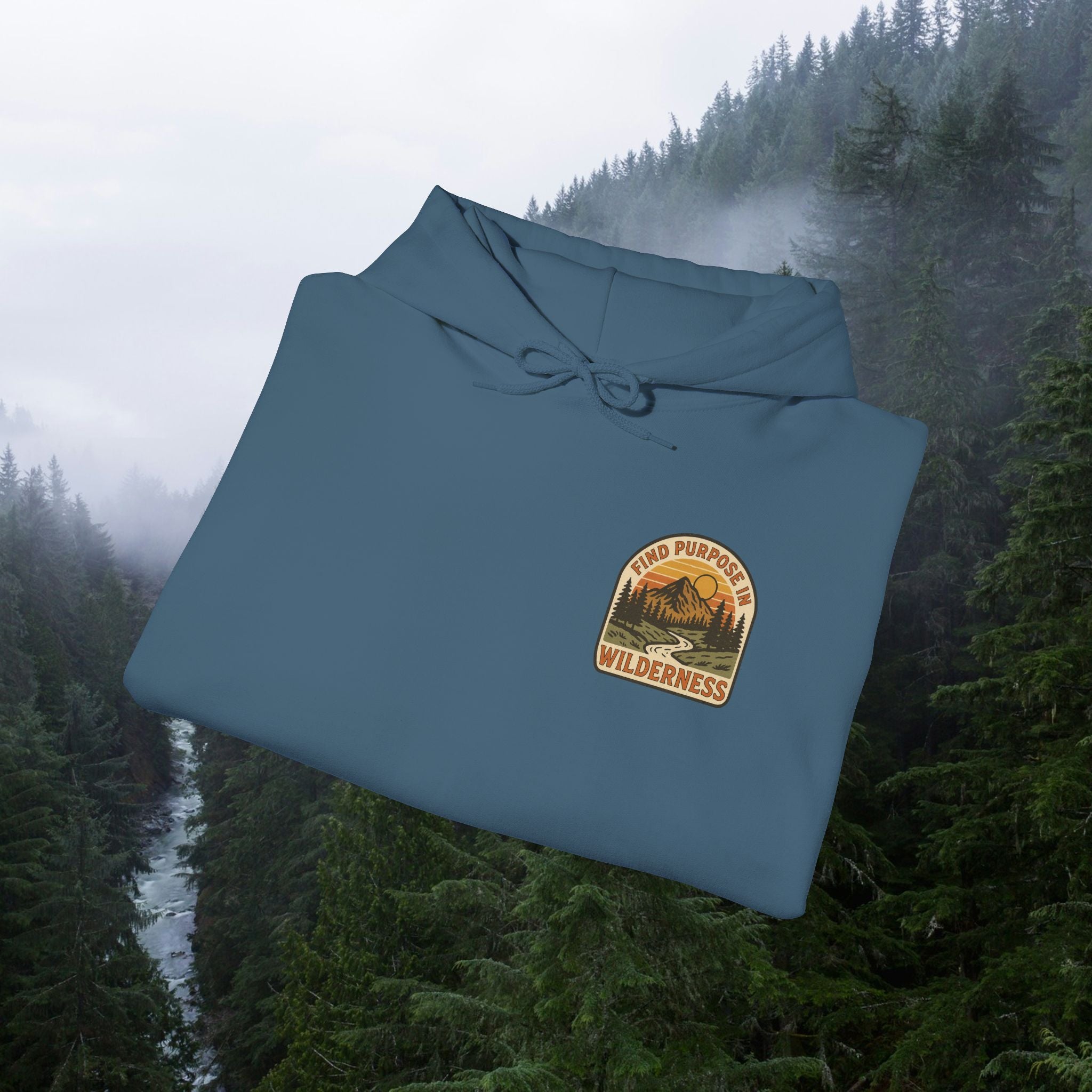 Find purpose in wilderness| Iron Faith Co. | Comfortable Heavy Blend Sweatshirt