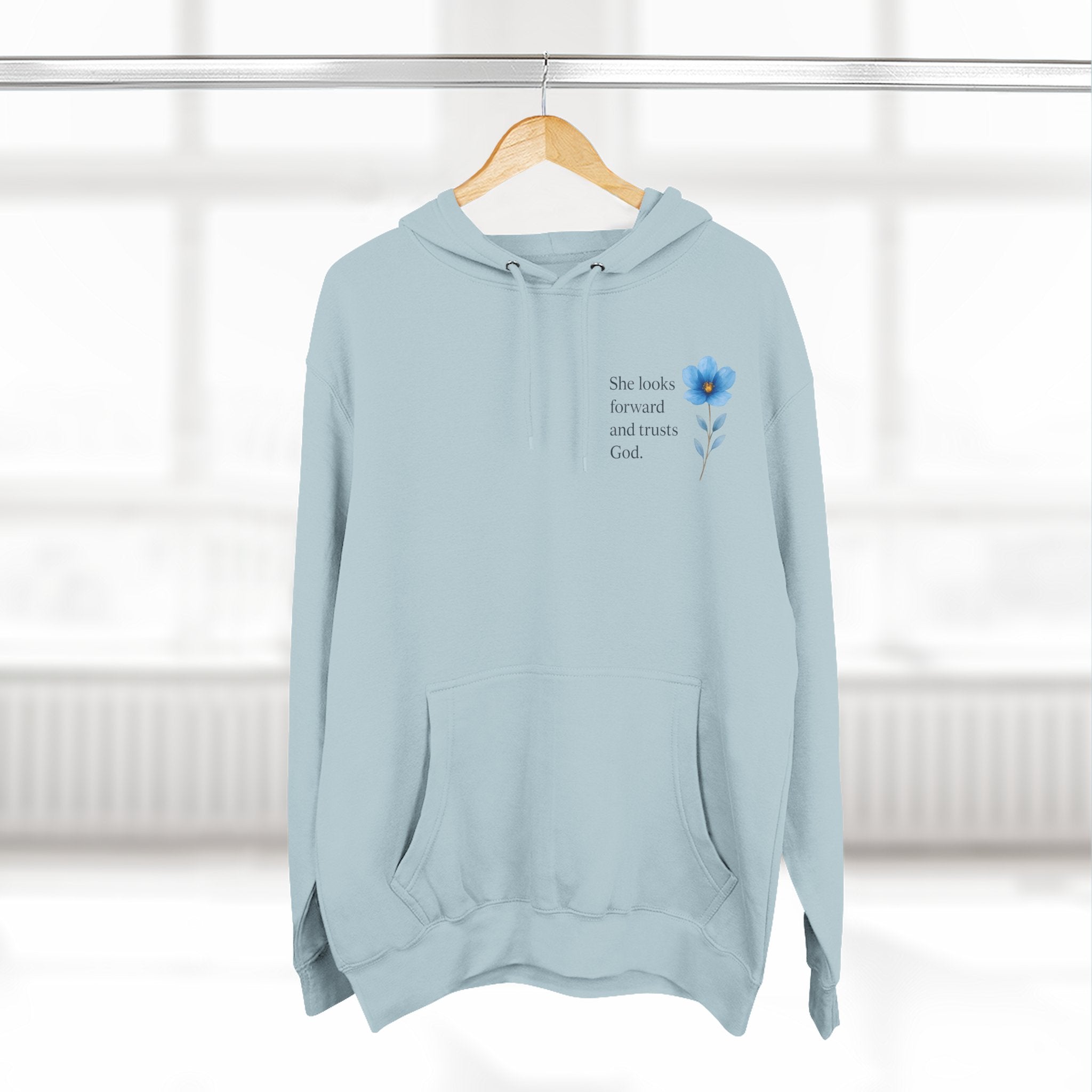 "She Looks Back and Thanks God" Comfort Pullover - IronFaithCo.
