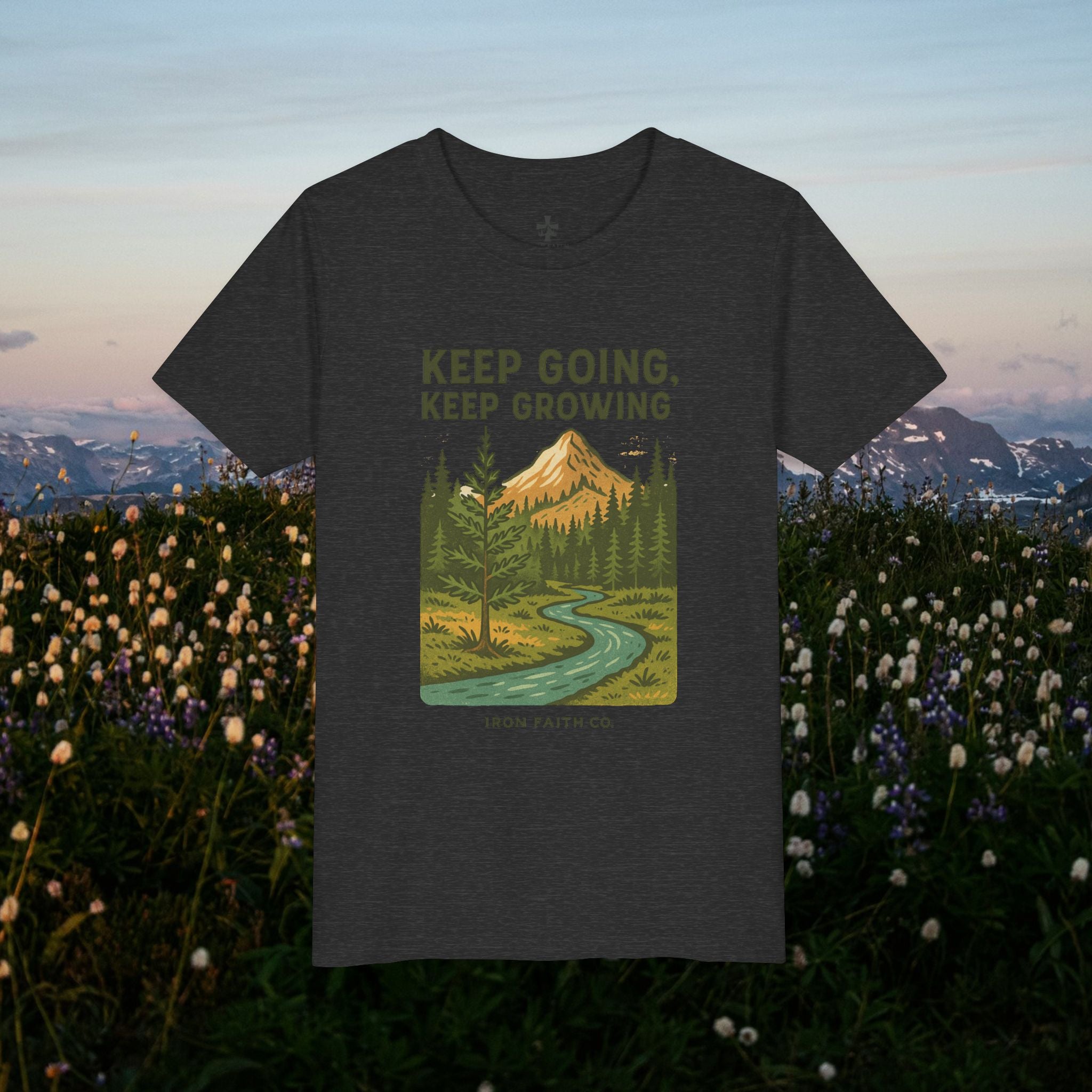 Keep going keep growing | Iron Faith Co. | Youth Short Sleeve Tee