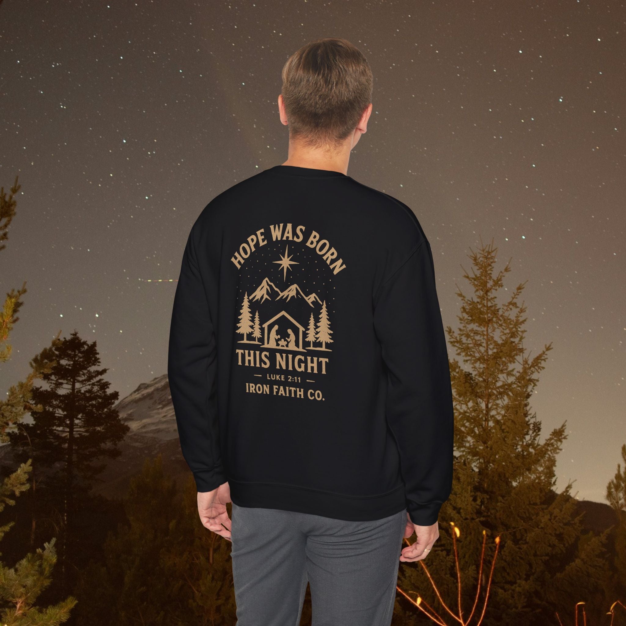 Hope Was Born This Night Sweatshirt - IronFaithCo.