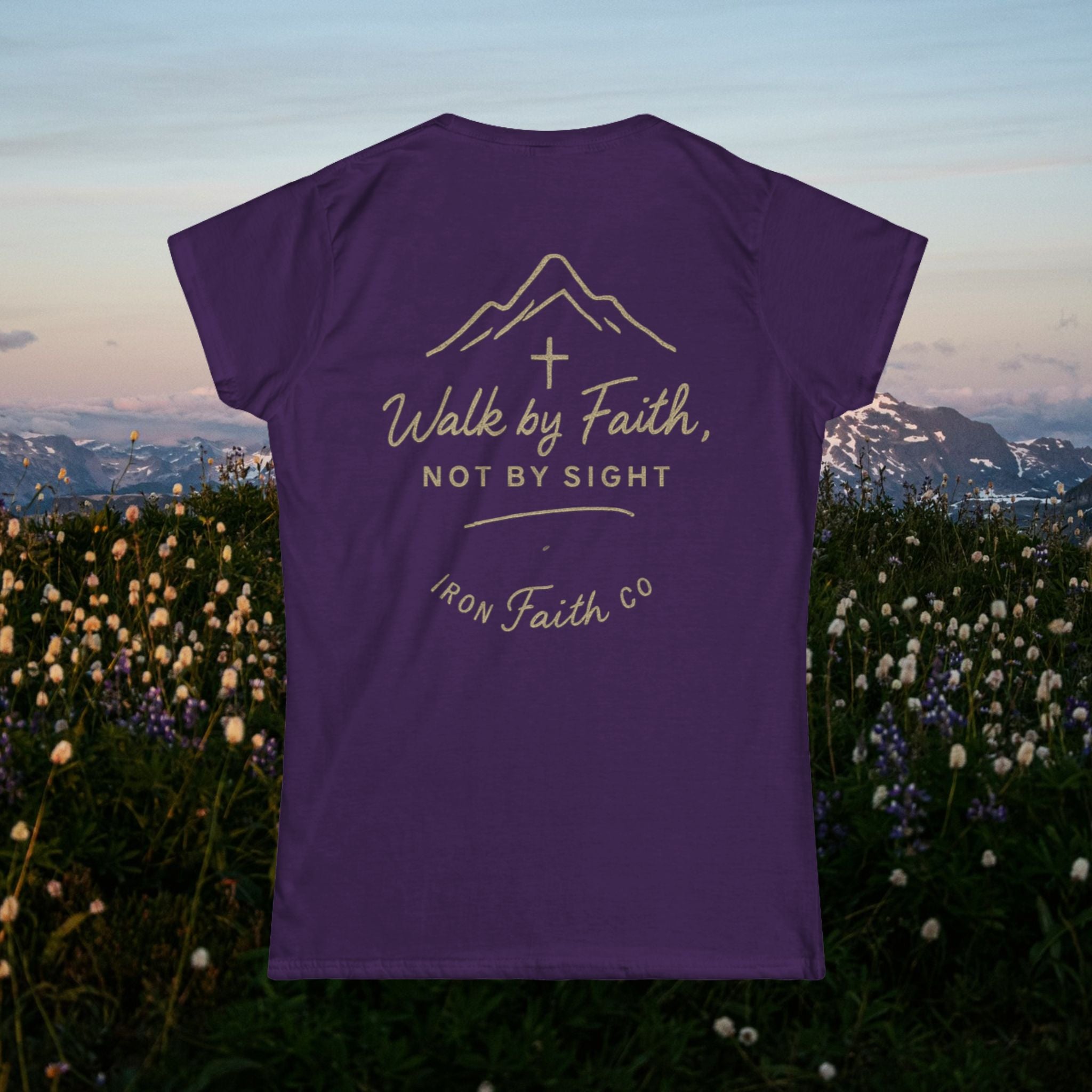 Iron Faith Co. | Walk by Faith | Women's Softstyle Tee