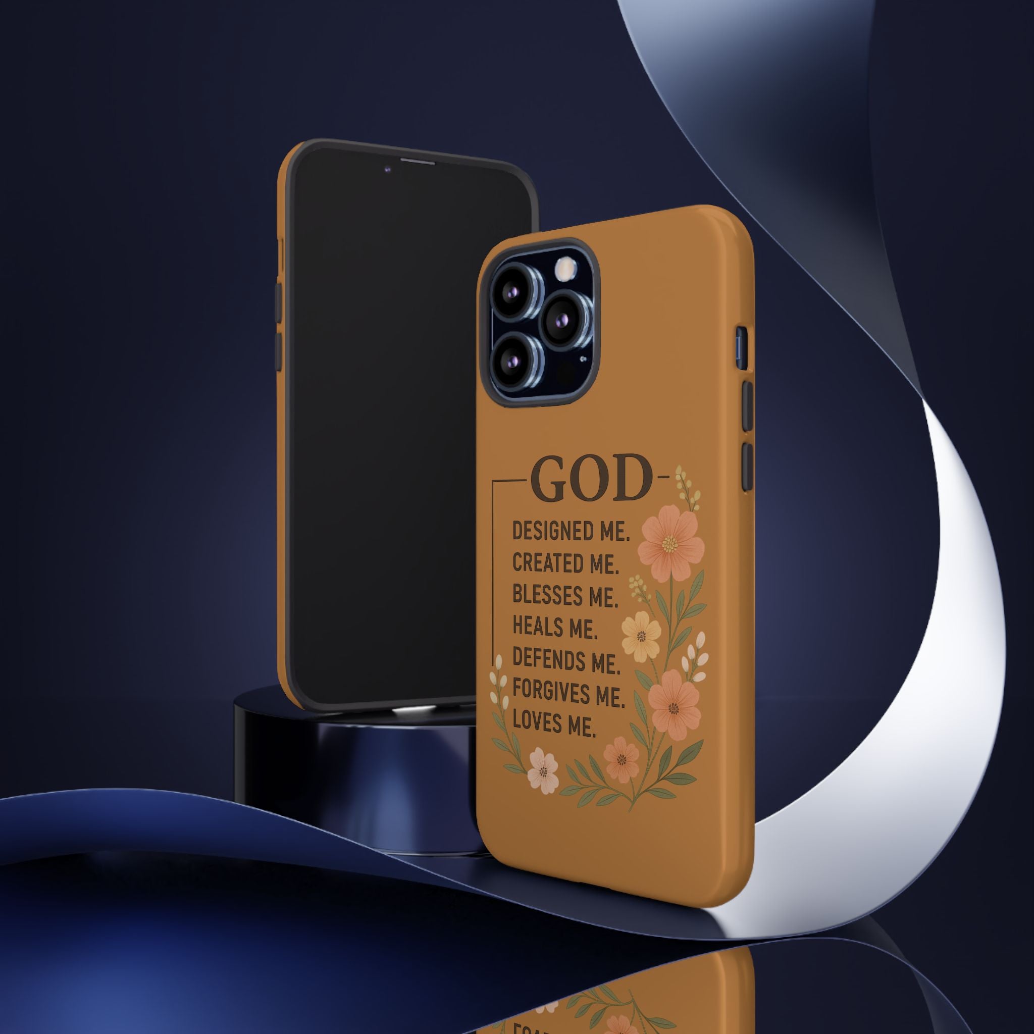 "GOD Designed Me" Floral iPhone Case