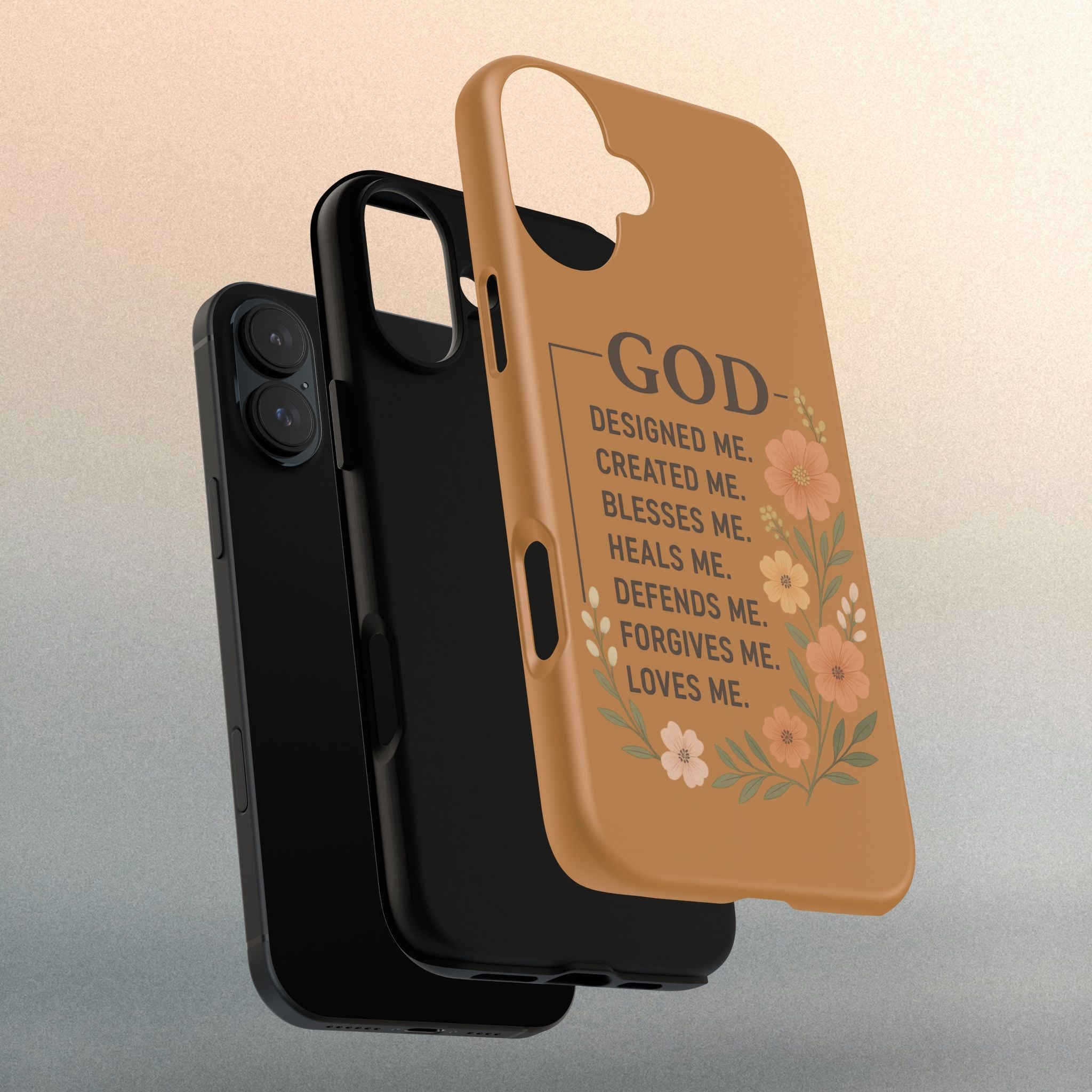 "GOD Designed Me" Floral iPhone Case