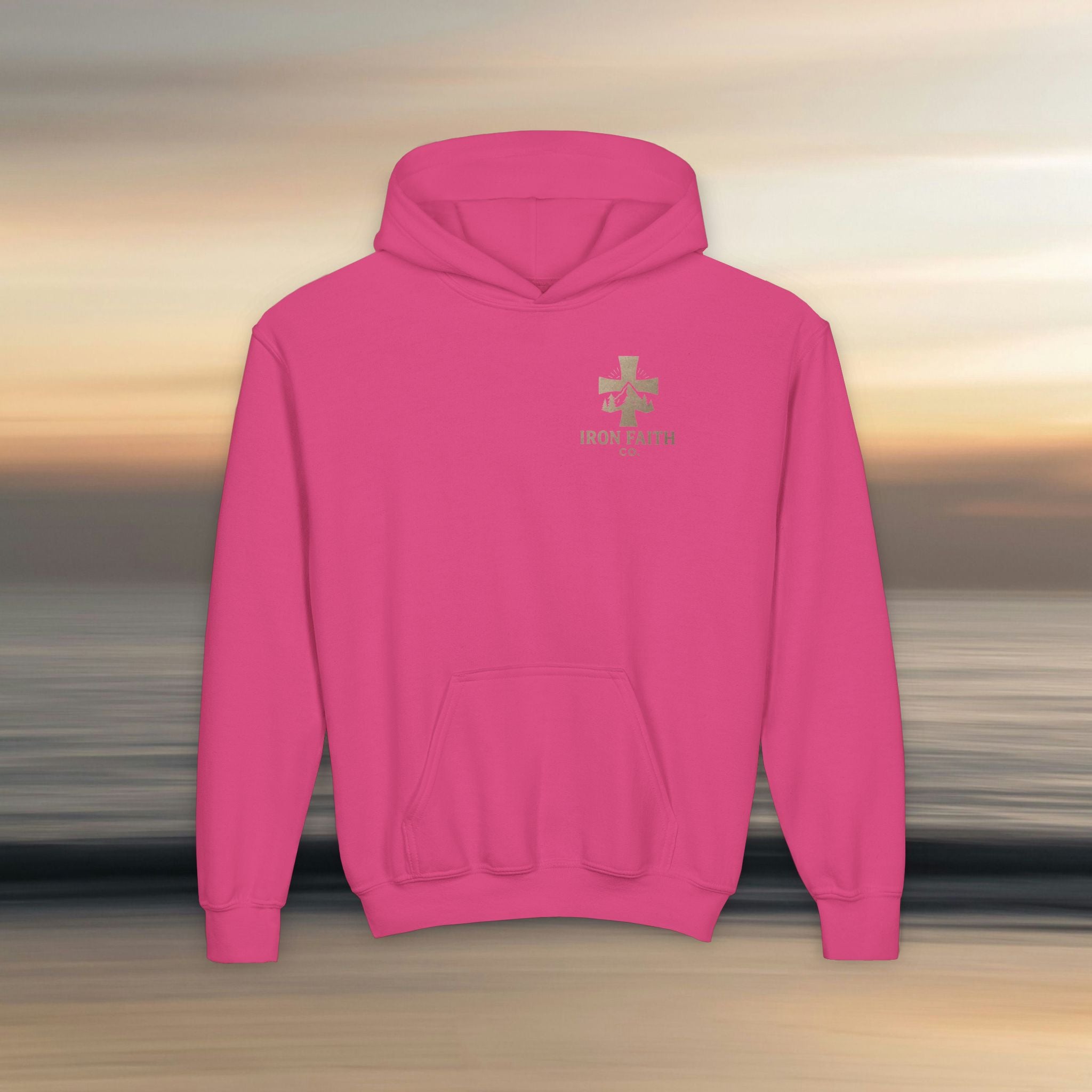 Iron Faith Co. | Gods creation | Girls Youth Heavy Blend Hooded Sweatshirt
