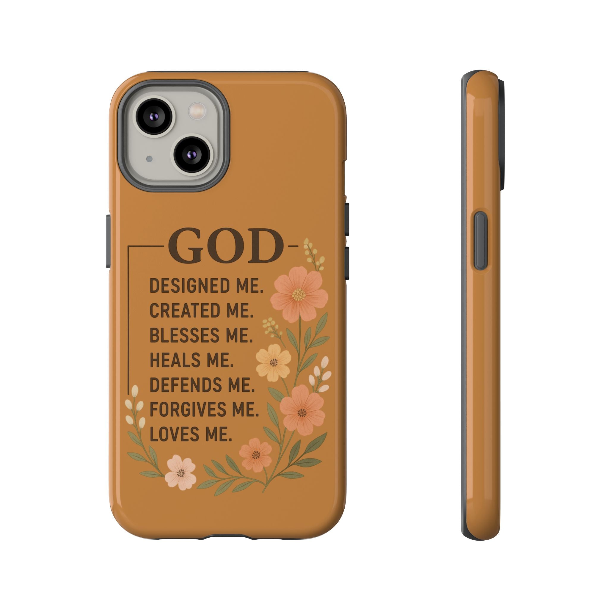 "GOD Designed Me" Floral iPhone Case