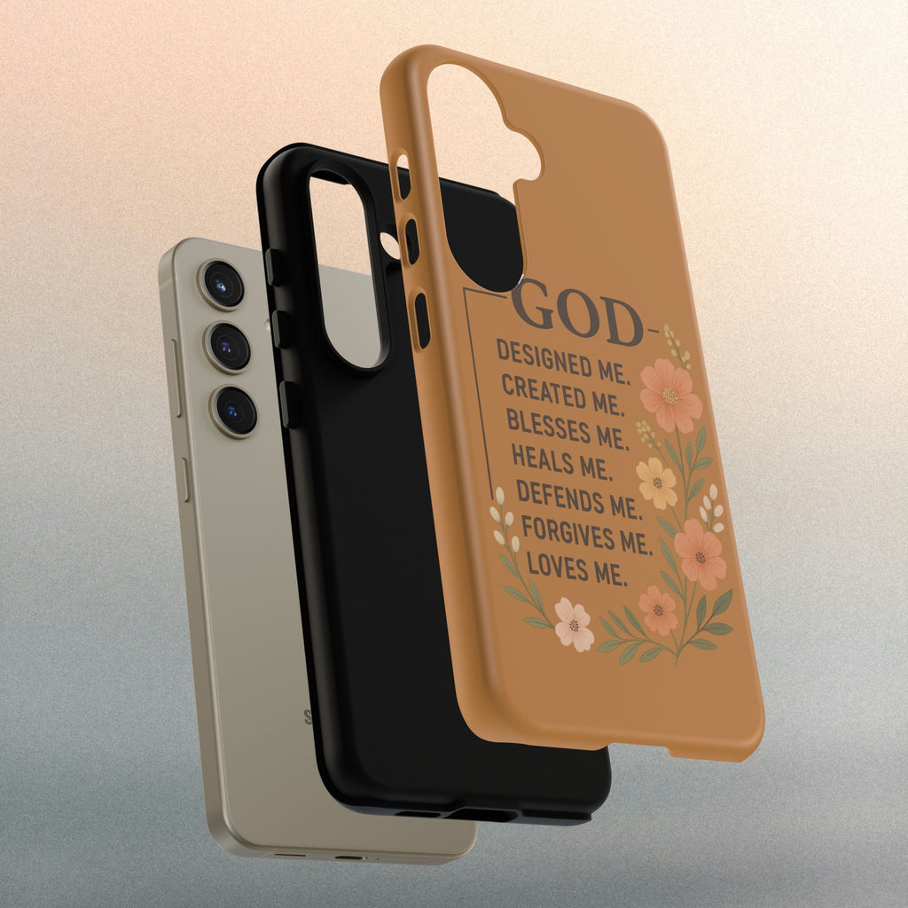"GOD Designed Me" Floral iPhone Case