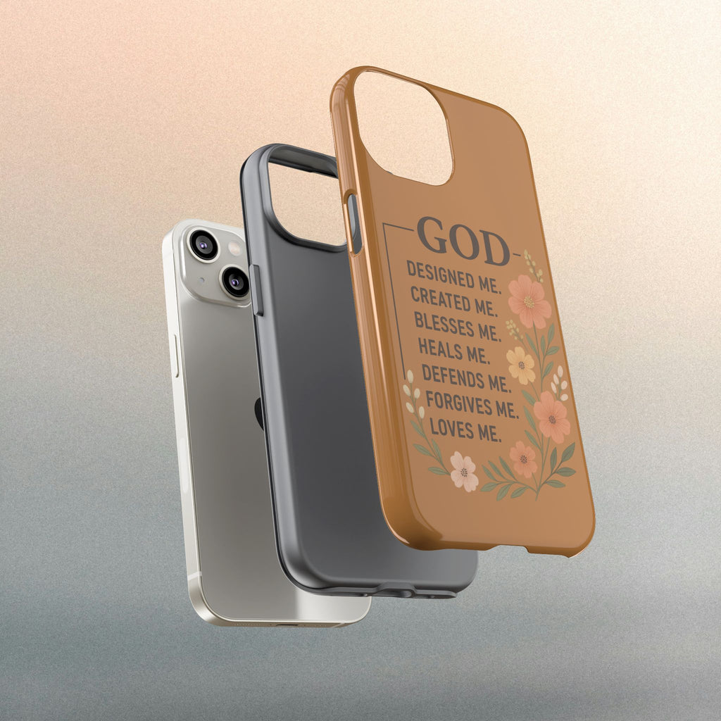 "GOD Designed Me" Floral iPhone Case