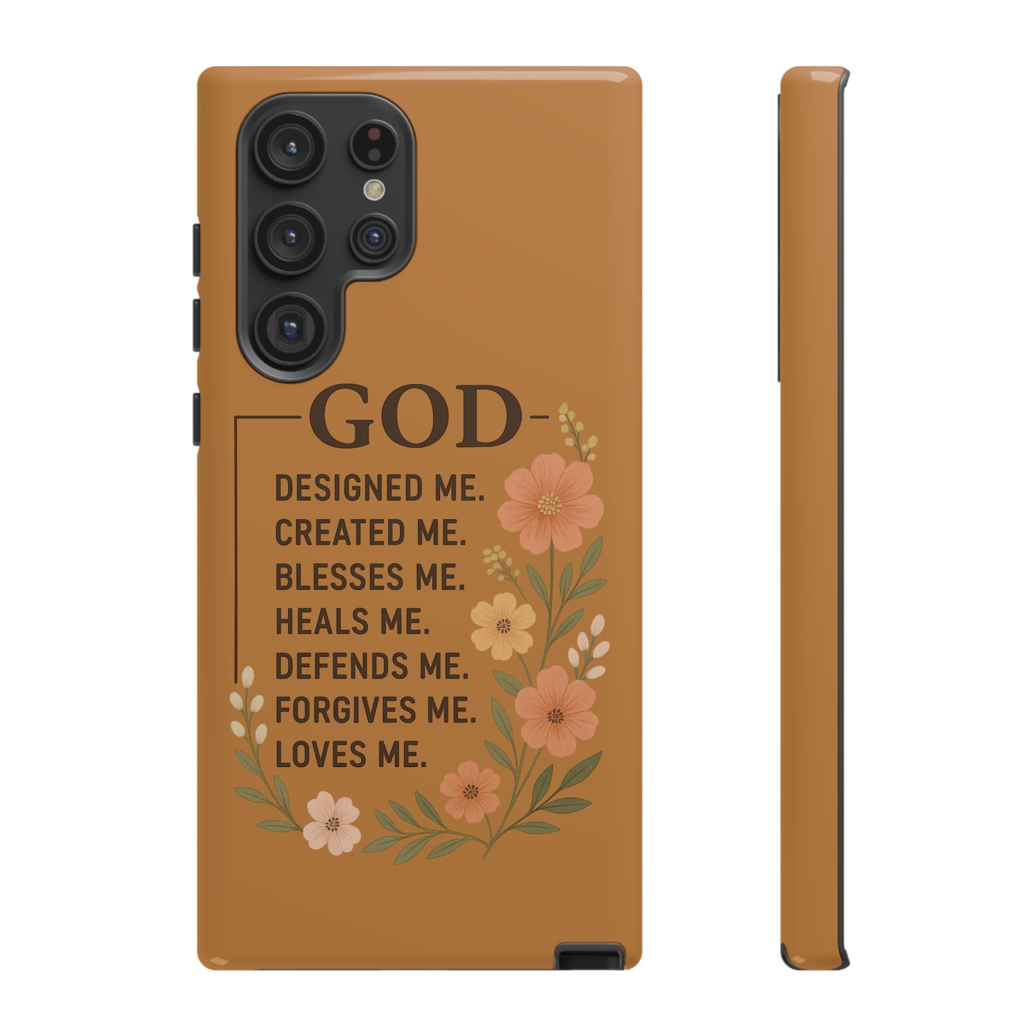 "GOD Designed Me" Floral iPhone Case