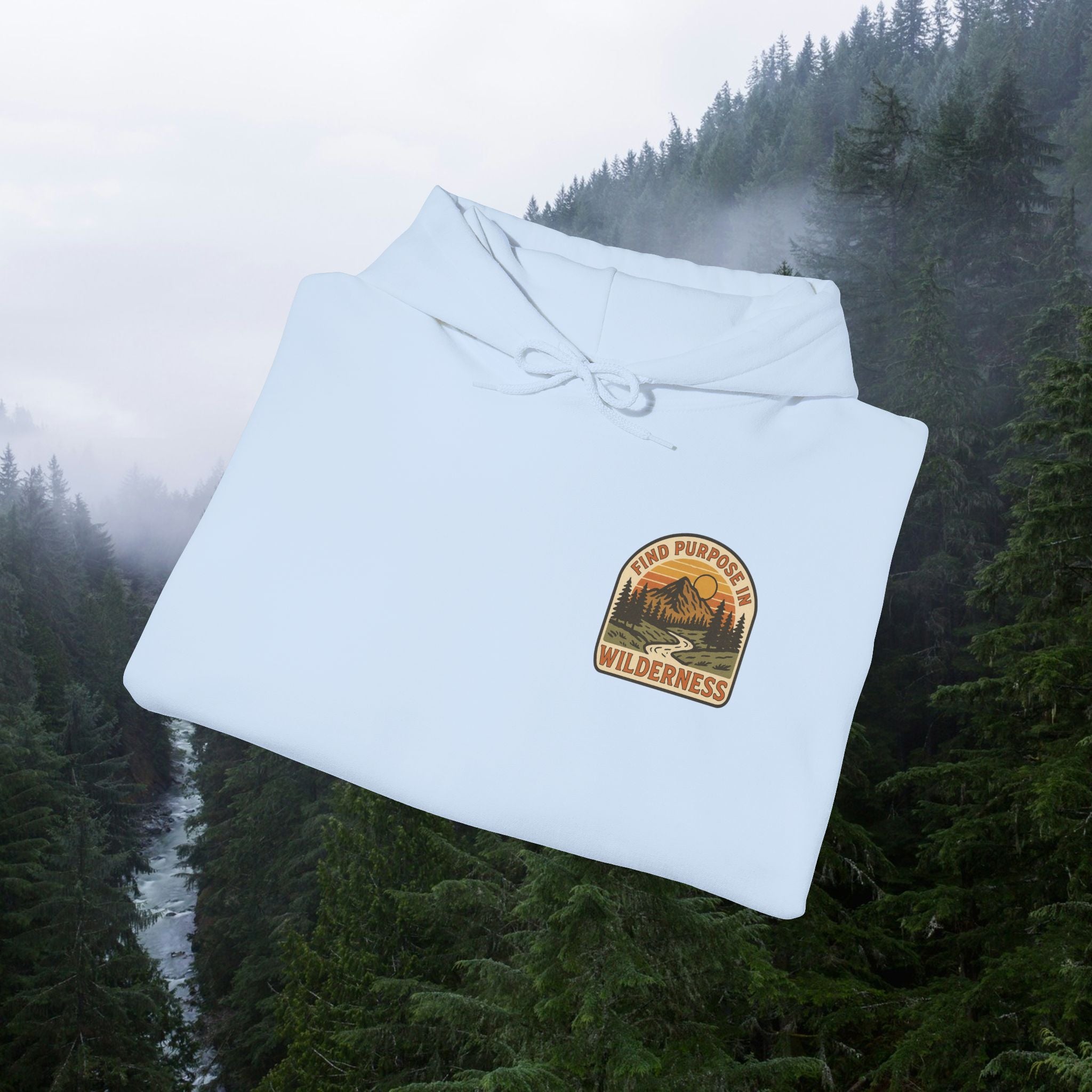 Find purpose in wilderness| Iron Faith Co. | Comfortable Heavy Blend Sweatshirt