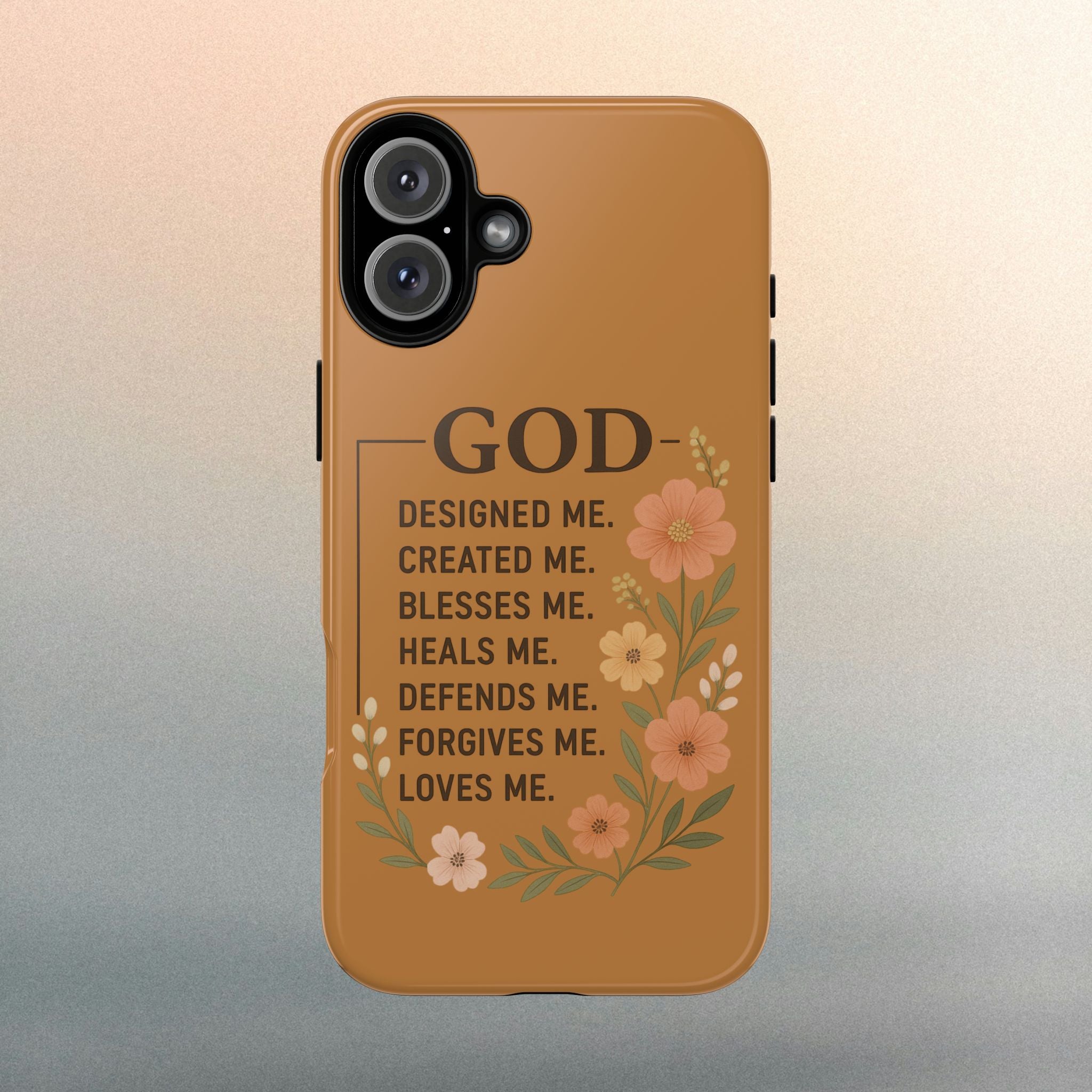 "GOD Designed Me" Floral iPhone Case