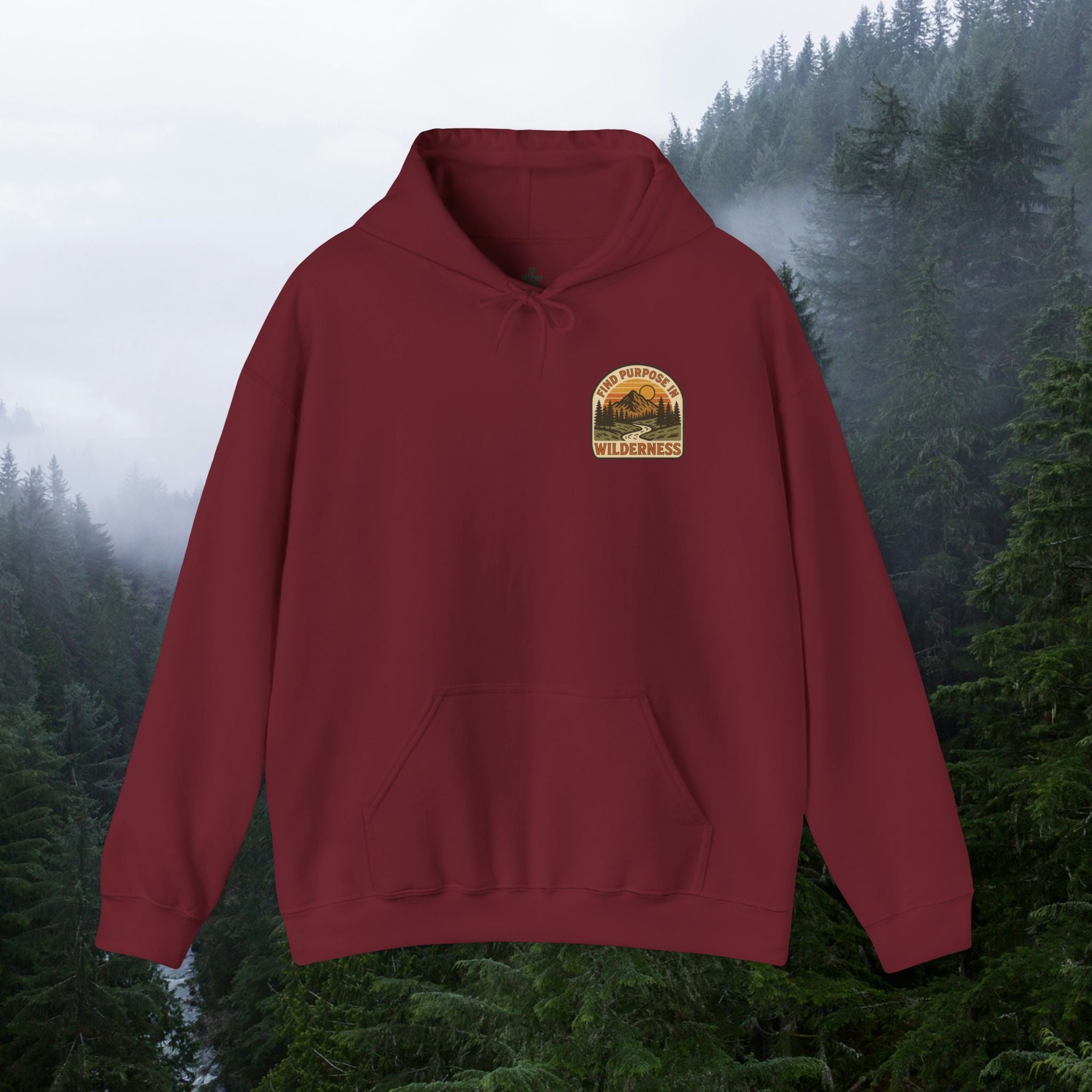 Find purpose in wilderness| Iron Faith Co. | Comfortable Heavy Blend Sweatshirt