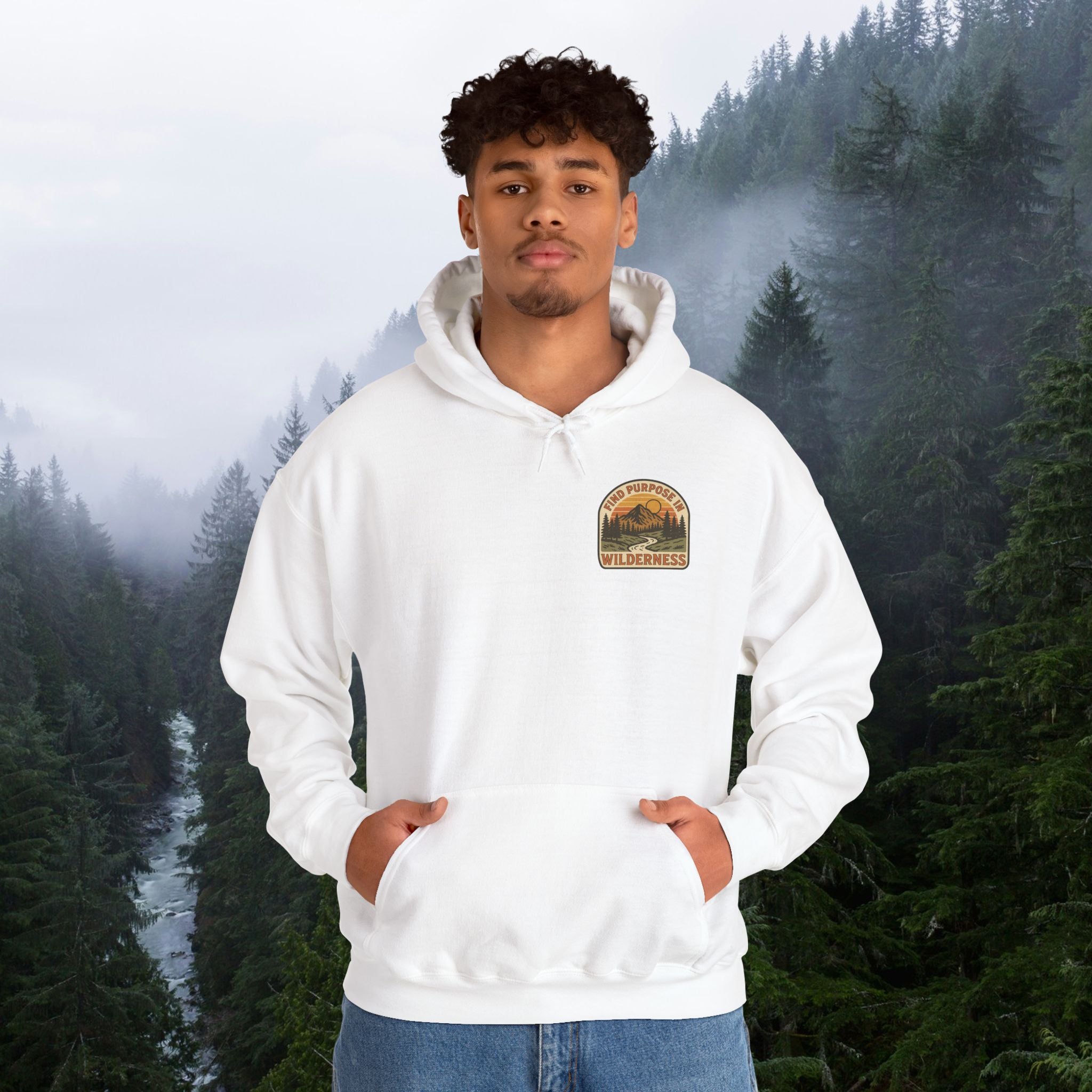 Find purpose in wilderness| Iron Faith Co. | Comfortable Heavy Blend Sweatshirt