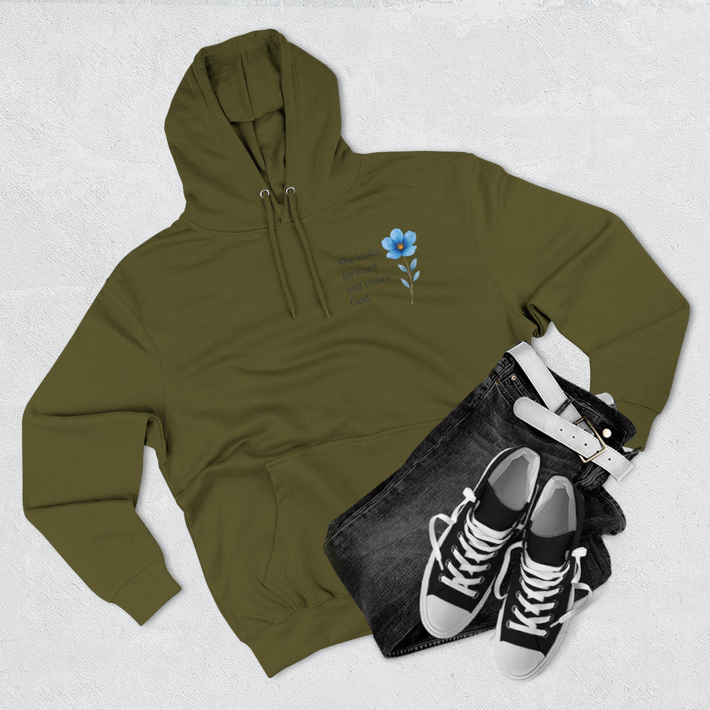 "She Looks Back and Thanks God" Comfort Pullover - IronFaithCo.