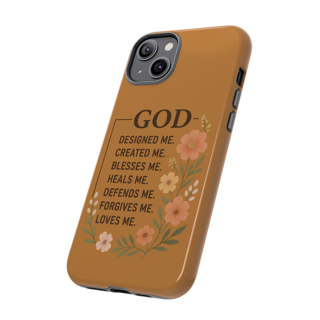 "GOD Designed Me" Floral iPhone Case