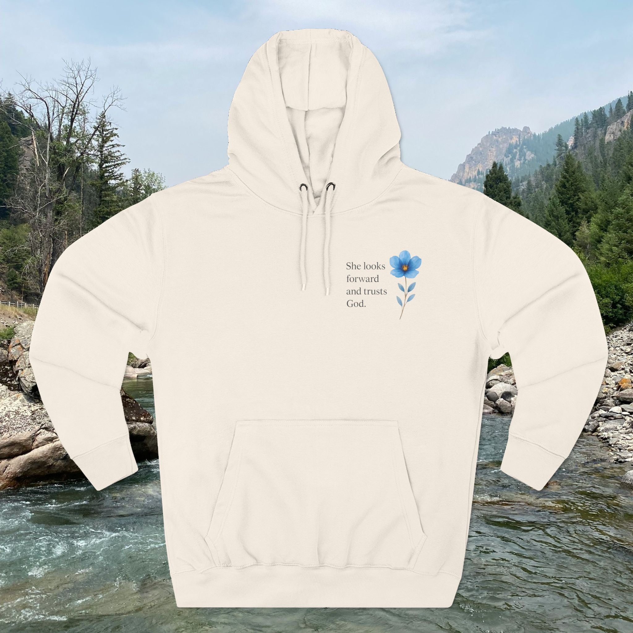 "She Looks Back and Thanks God" Comfort Pullover - IronFaithCo.