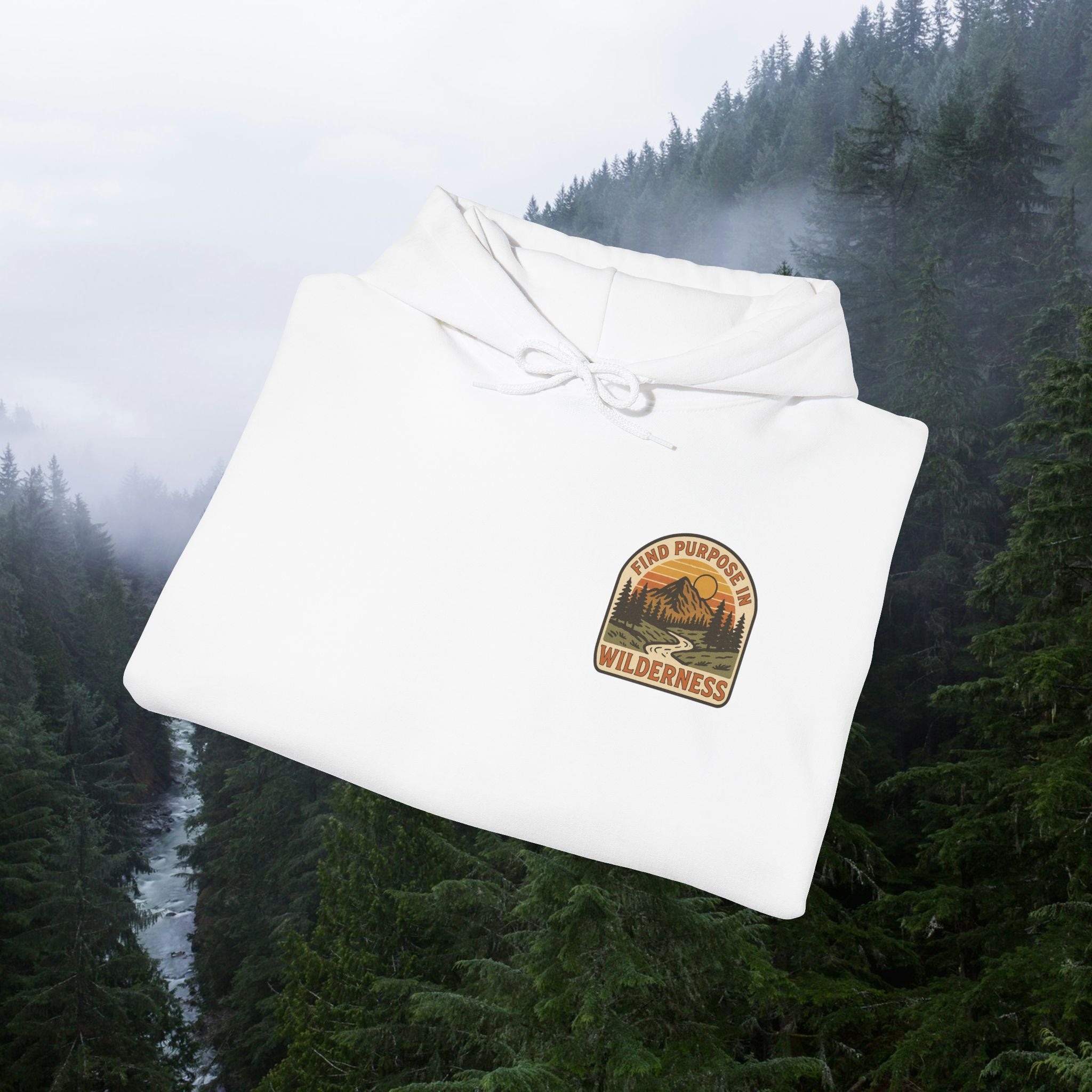 Find purpose in wilderness| Iron Faith Co. | Comfortable Heavy Blend Sweatshirt