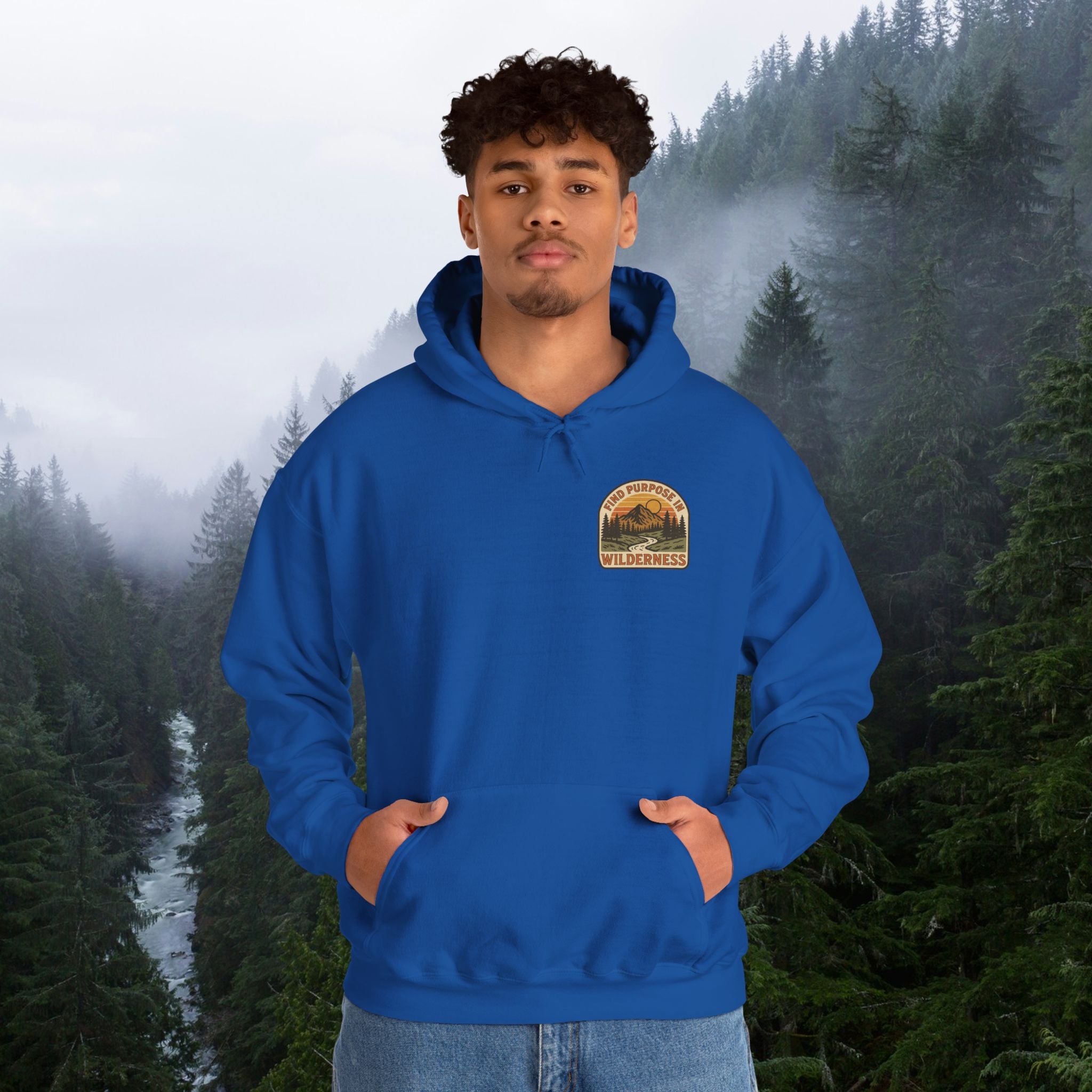 Find purpose in wilderness| Iron Faith Co. | Comfortable Heavy Blend Sweatshirt