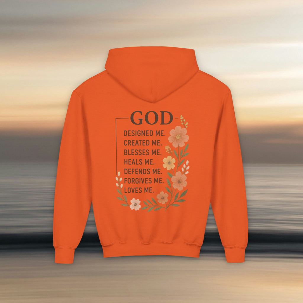 Iron Faith Co. | Gods creation | Girls Youth Heavy Blend Hooded Sweatshirt