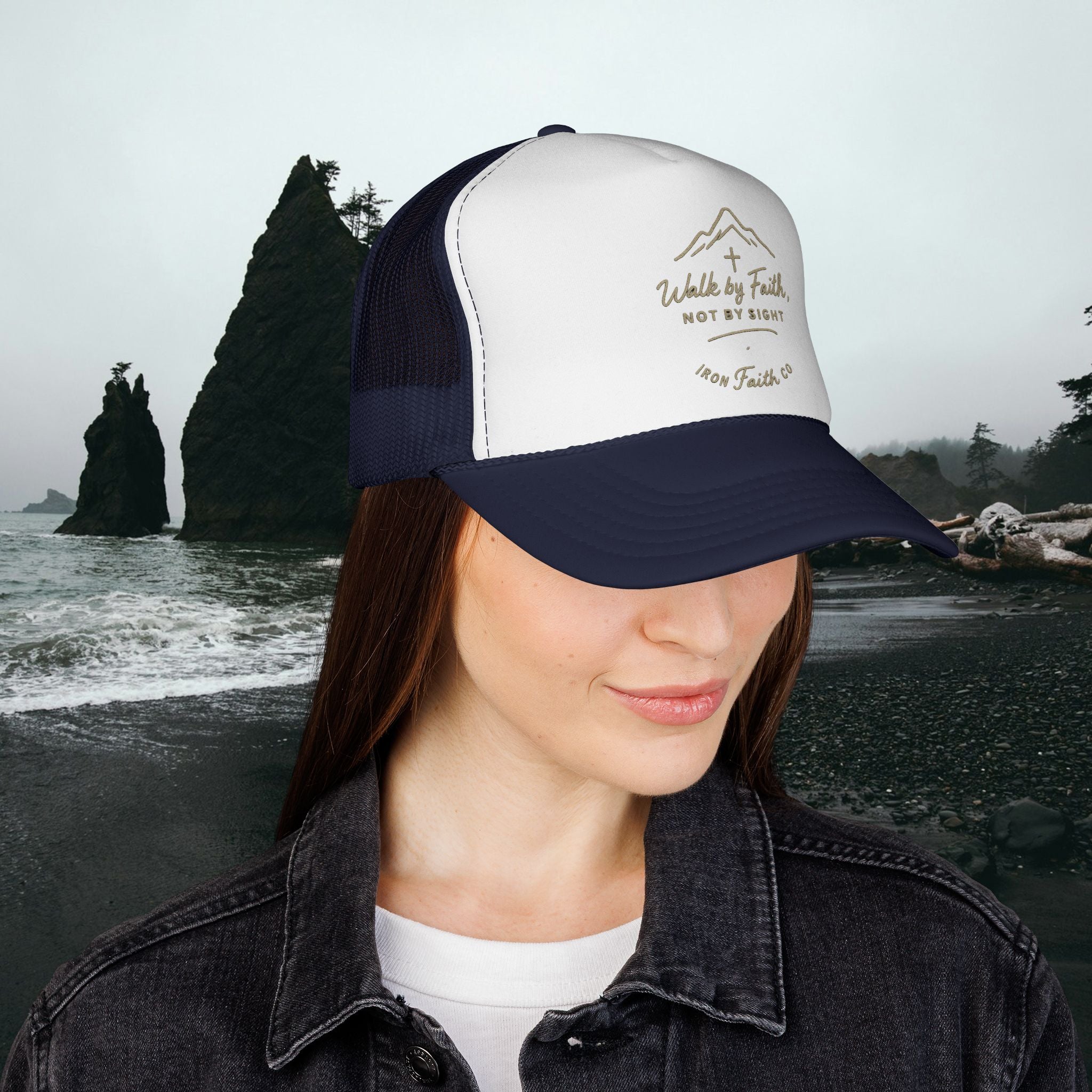 Walk by faith not by sight | Iron Faith Co. Trucker Cap
