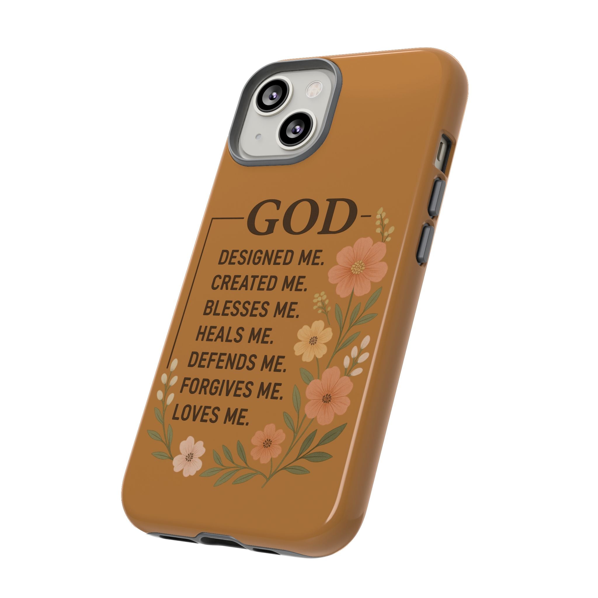 "GOD Designed Me" Floral iPhone Case