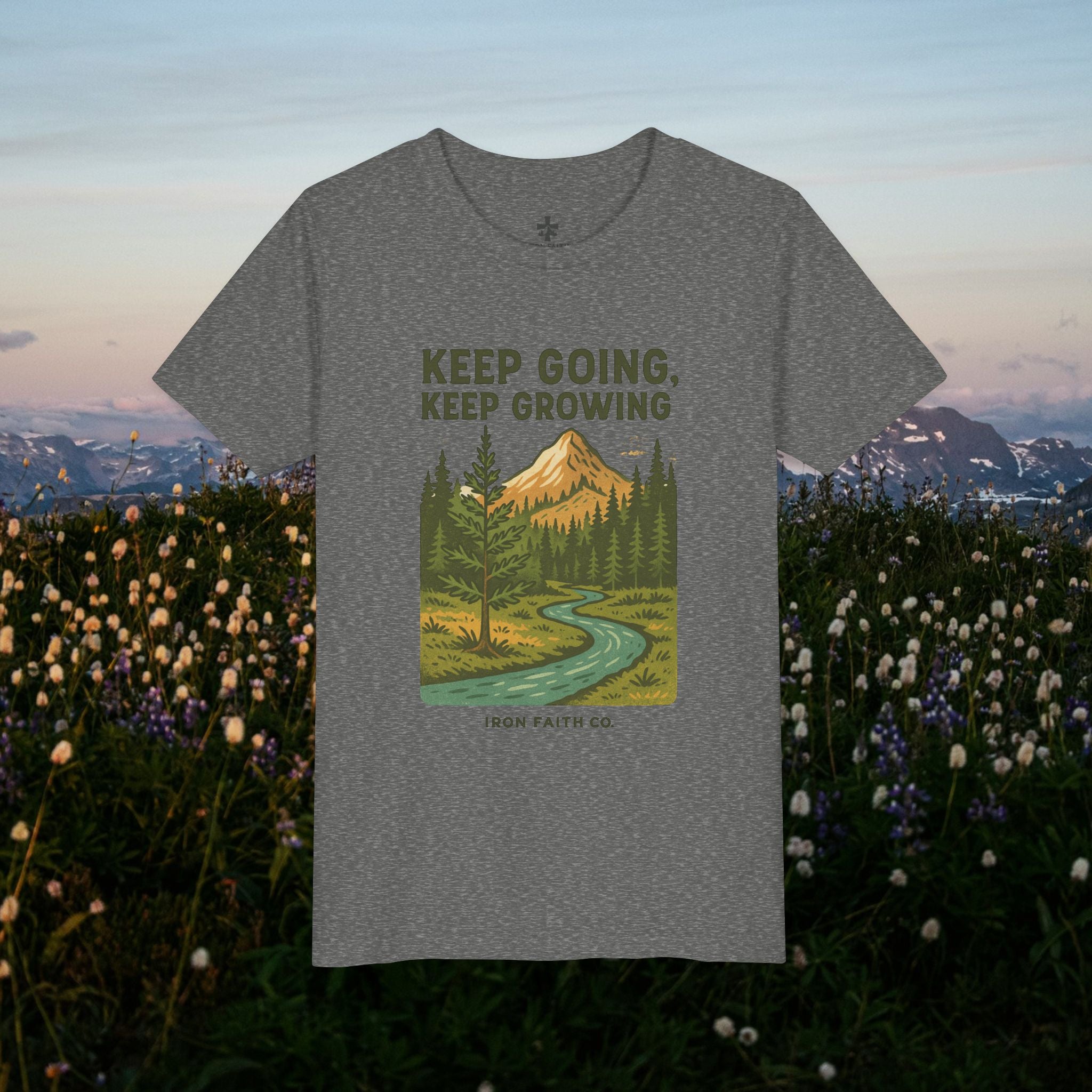 Keep going keep growing | Iron Faith Co. | Youth Short Sleeve Tee