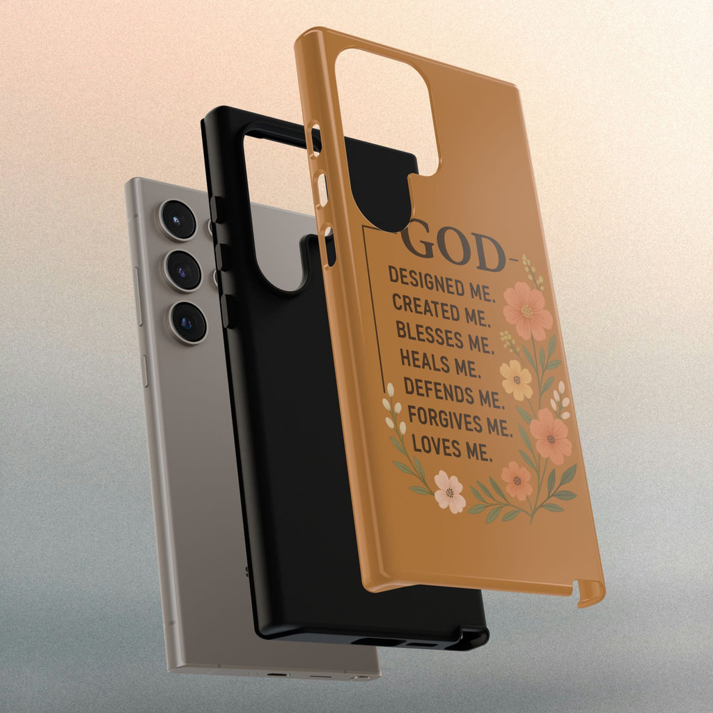 "GOD Designed Me" Floral iPhone Case