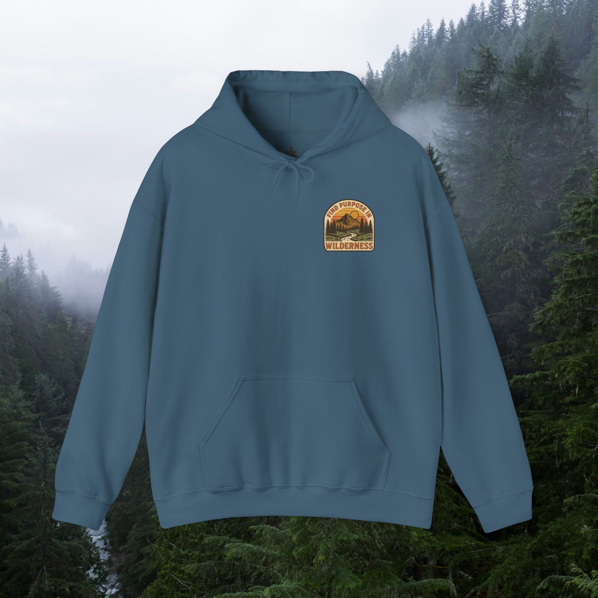 Find purpose in wilderness| Iron Faith Co. | Comfortable Heavy Blend Sweatshirt